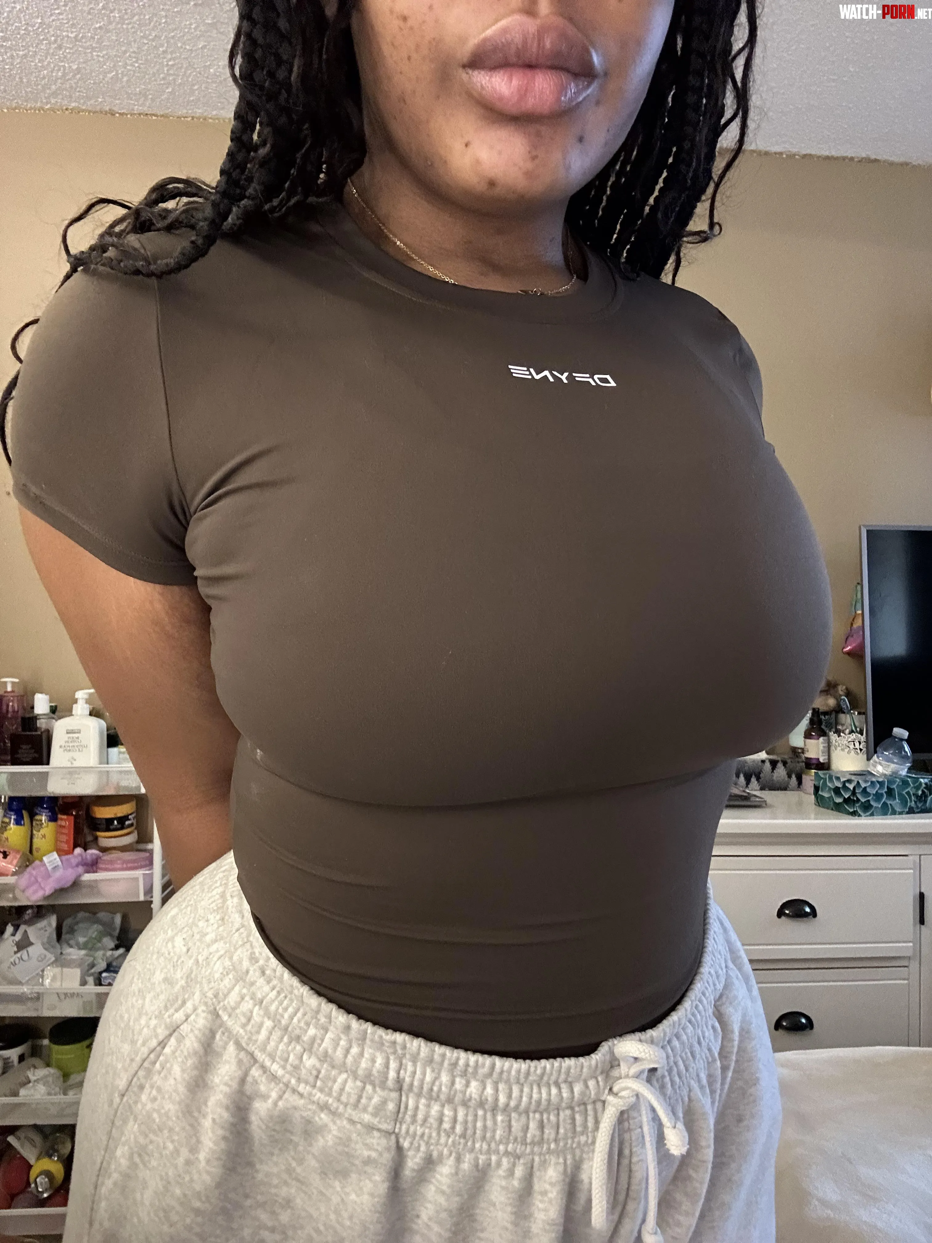 Too busty under my compressed gym shirt  by dancingjasminee