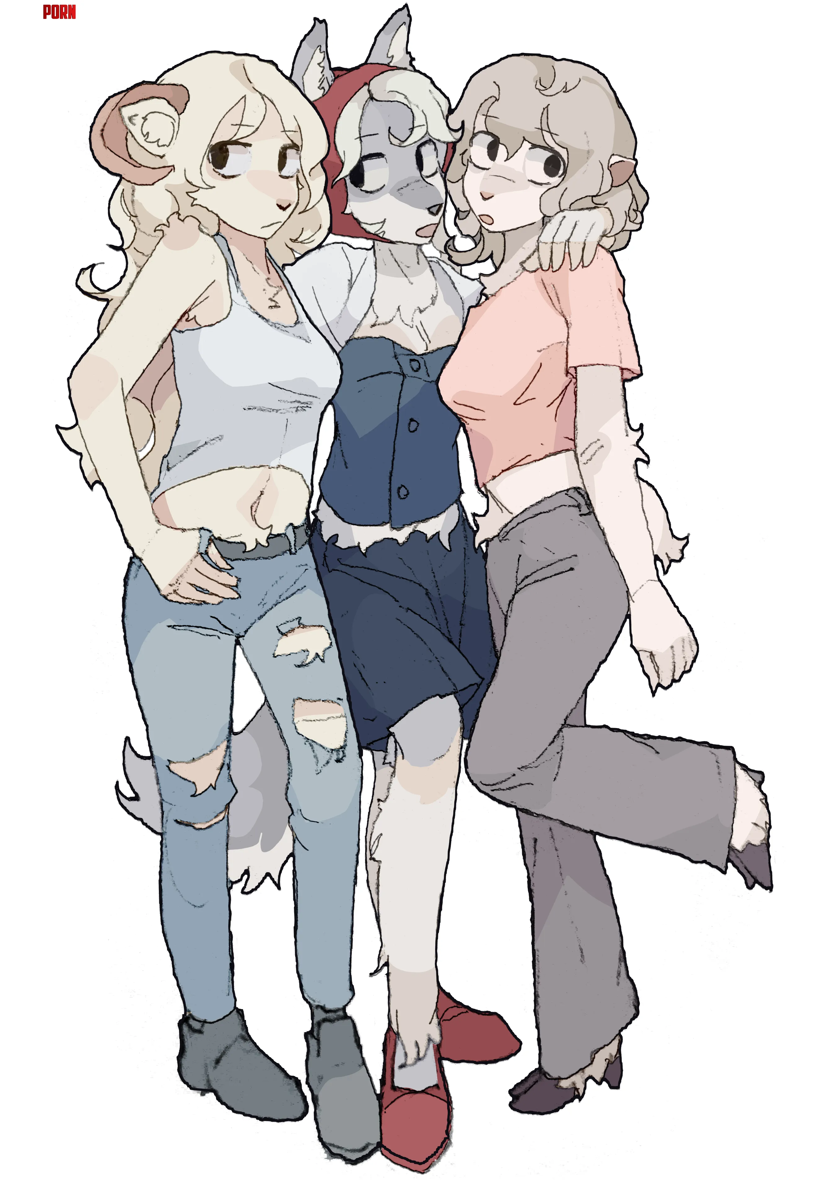 wolf among the flock by HeadHonchkrowRemi
