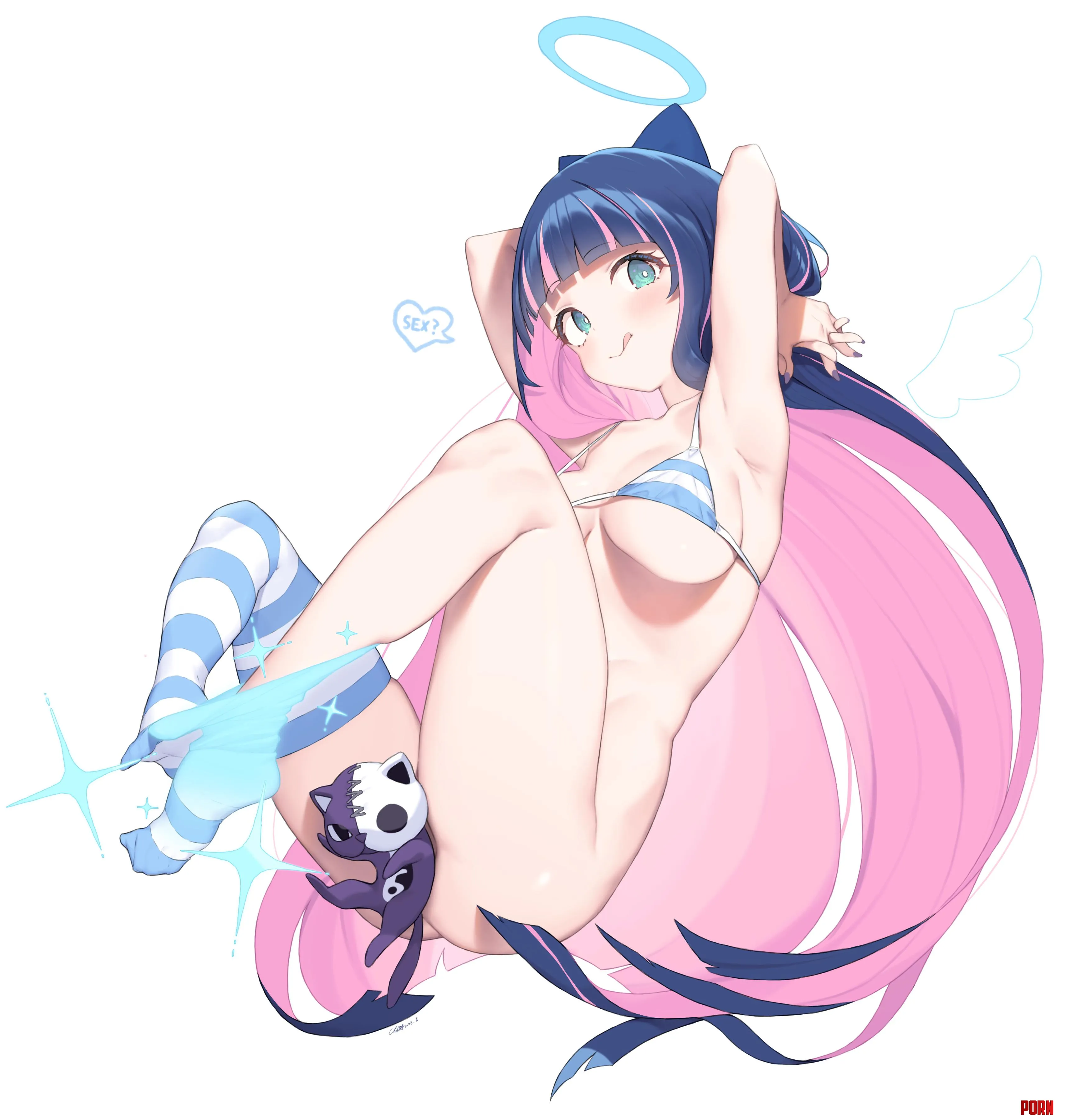 stocking panty amp stocking with garterbelt by KrazedPengwin