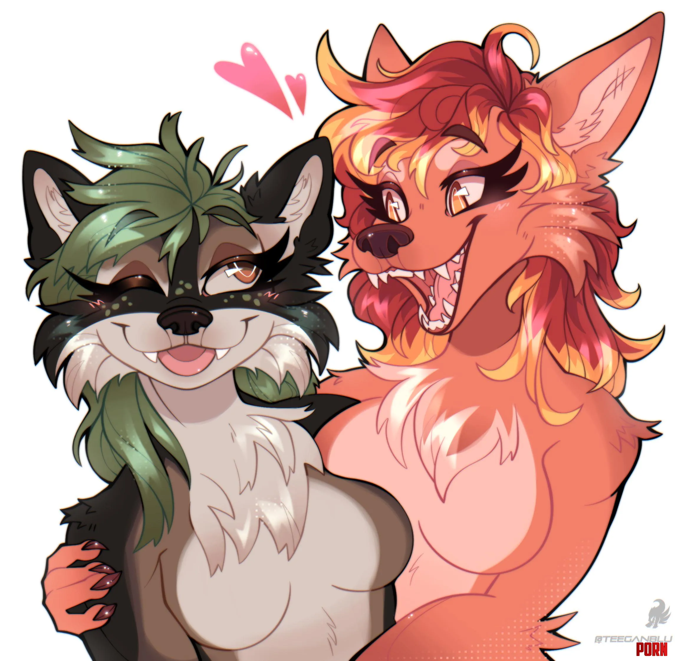 Cute couple  commission i did for a friend  art by me teeganblu  by Teeganblu