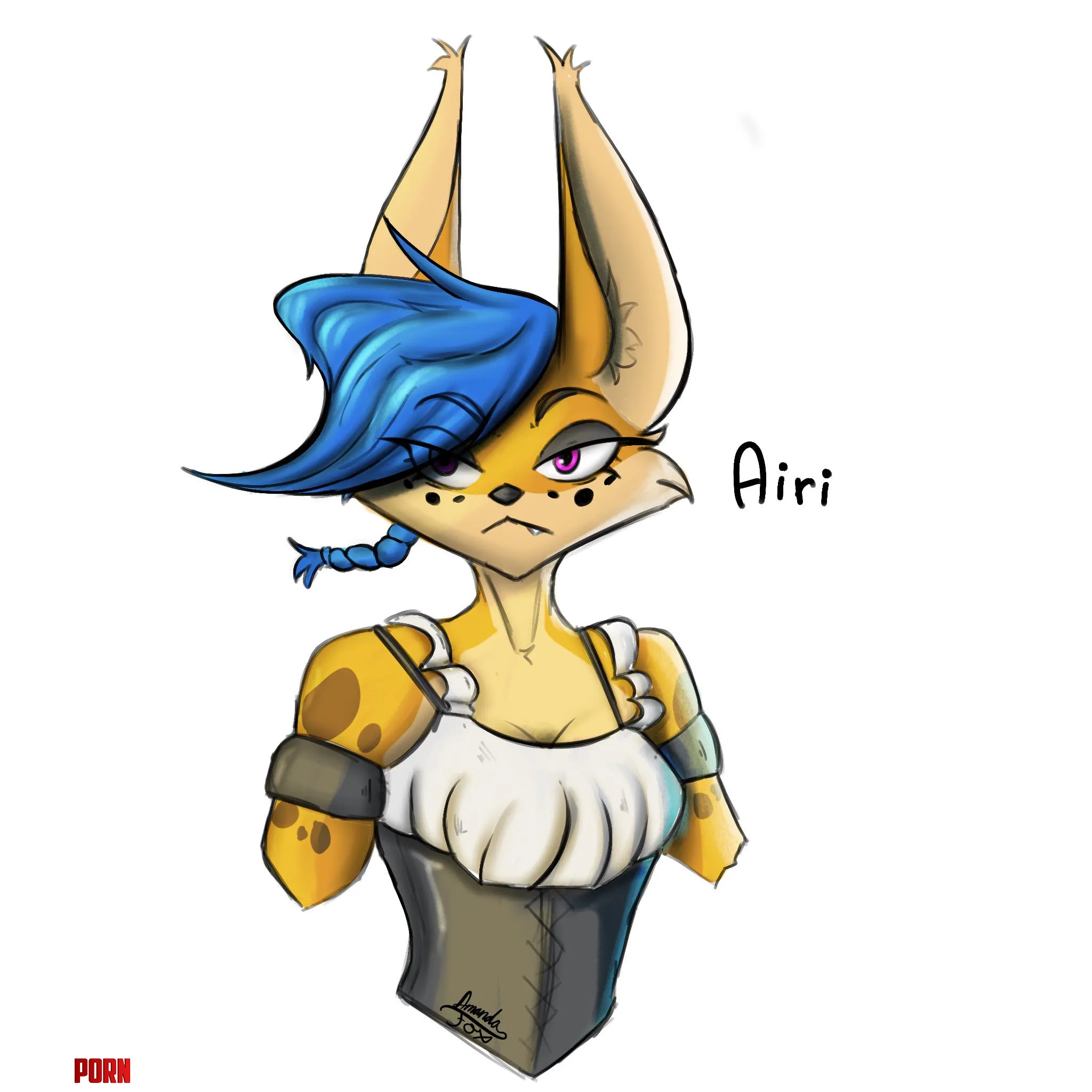 Sketchy drawing of my new oc by AmamdaFoxx