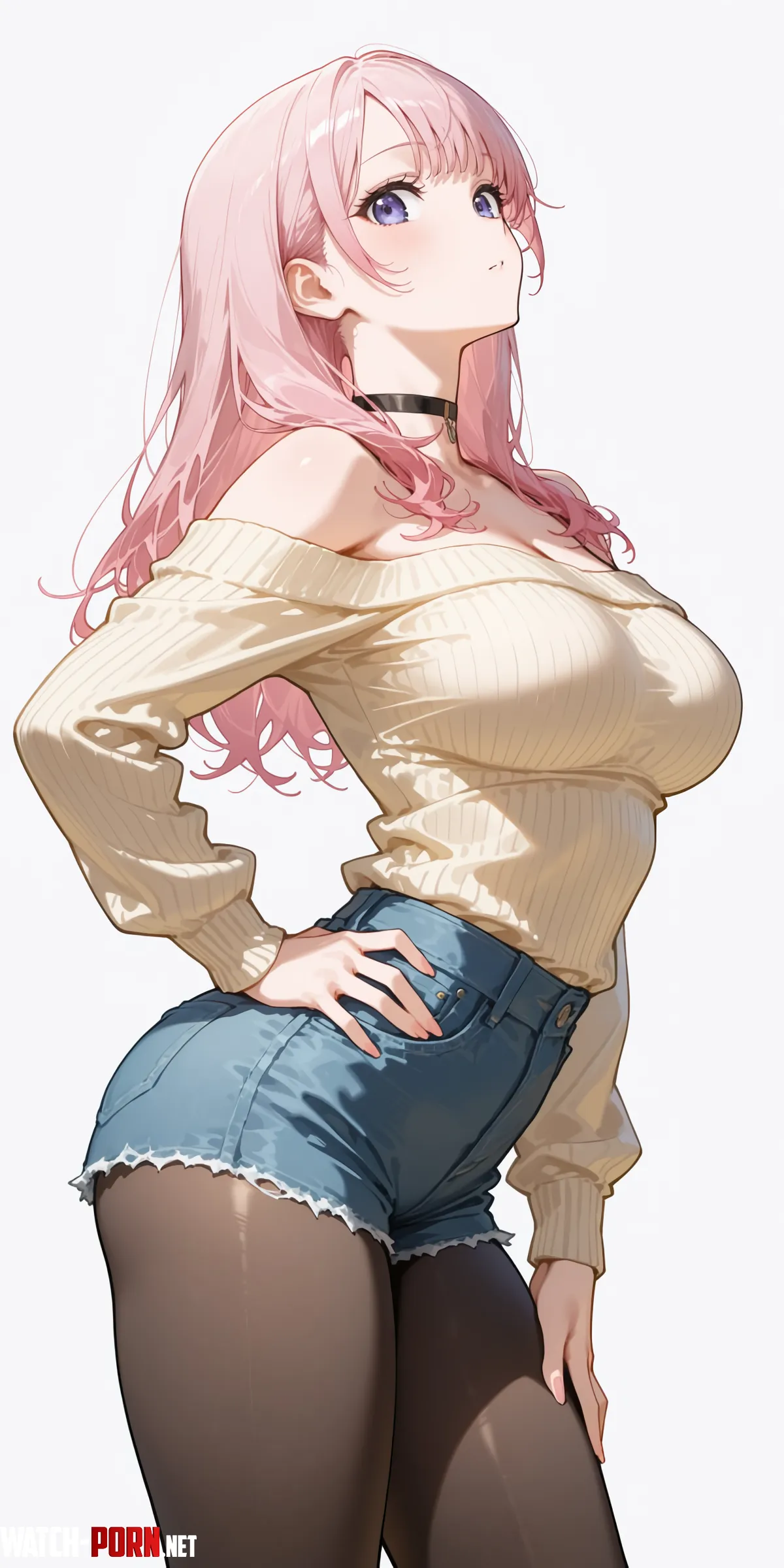 High Waist Denim Shorts  by CheetahSperm18