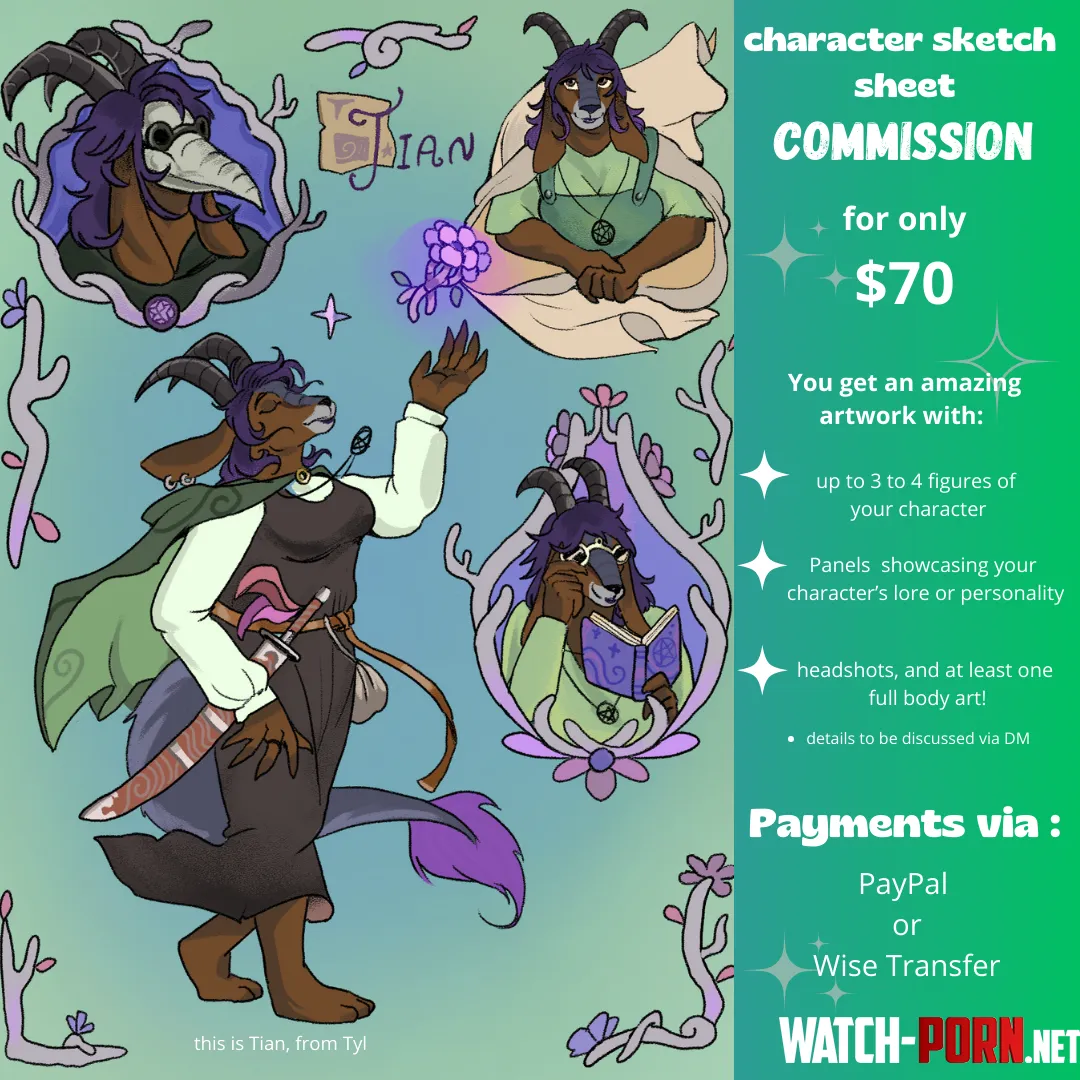Hello everyone Im opening sketch sheet commissions  by H00NEYMOON