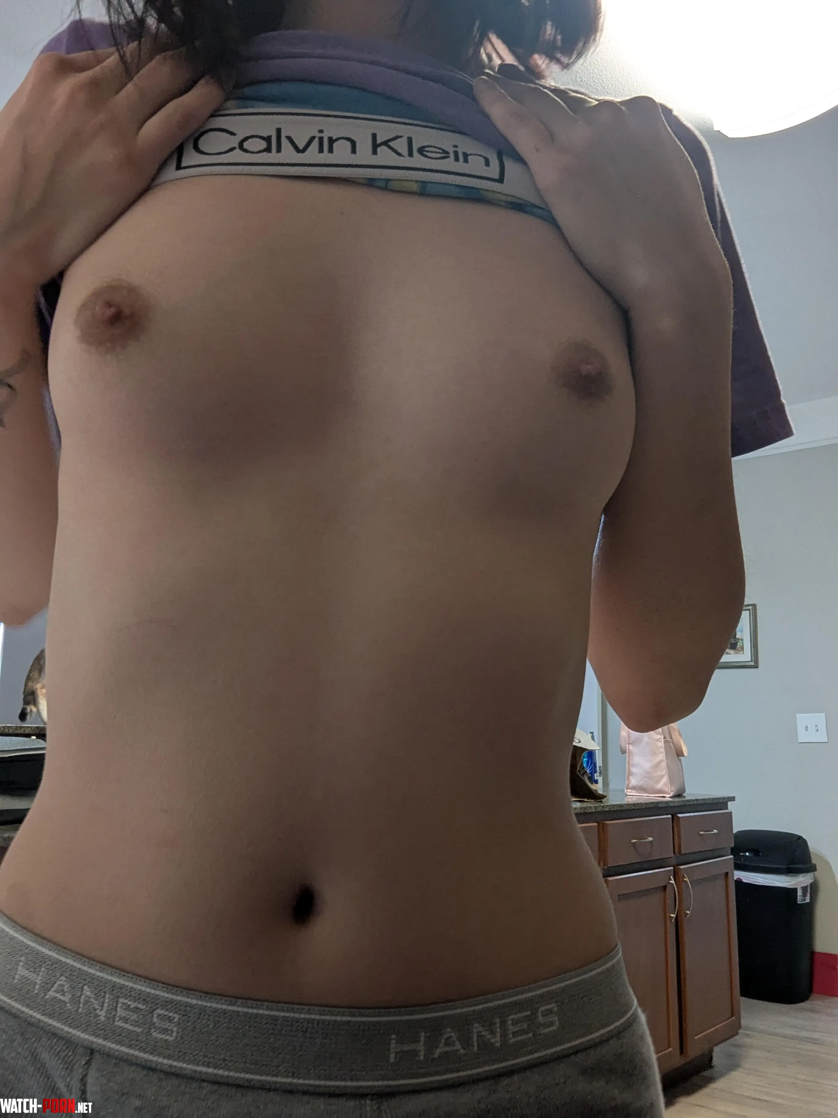 Tits out in my kitchen by decktheshrek