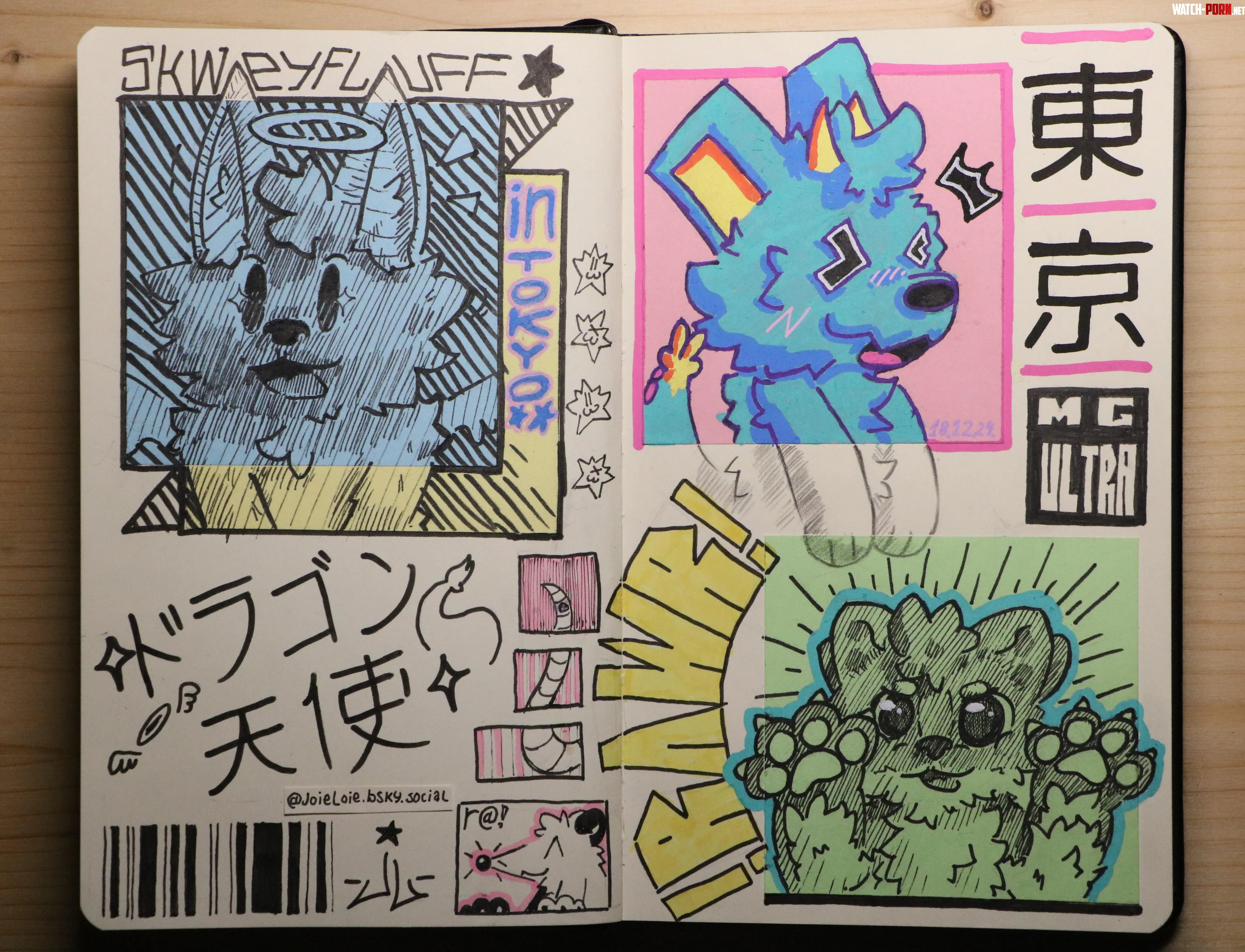 Page from my sketchbook joieloiebskysocial by JoieLoie