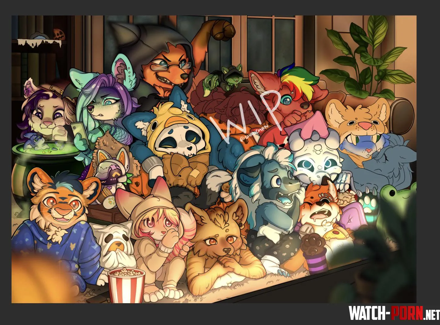 The most fursonas Ive drawn at once ArtByMe by TheShanChan