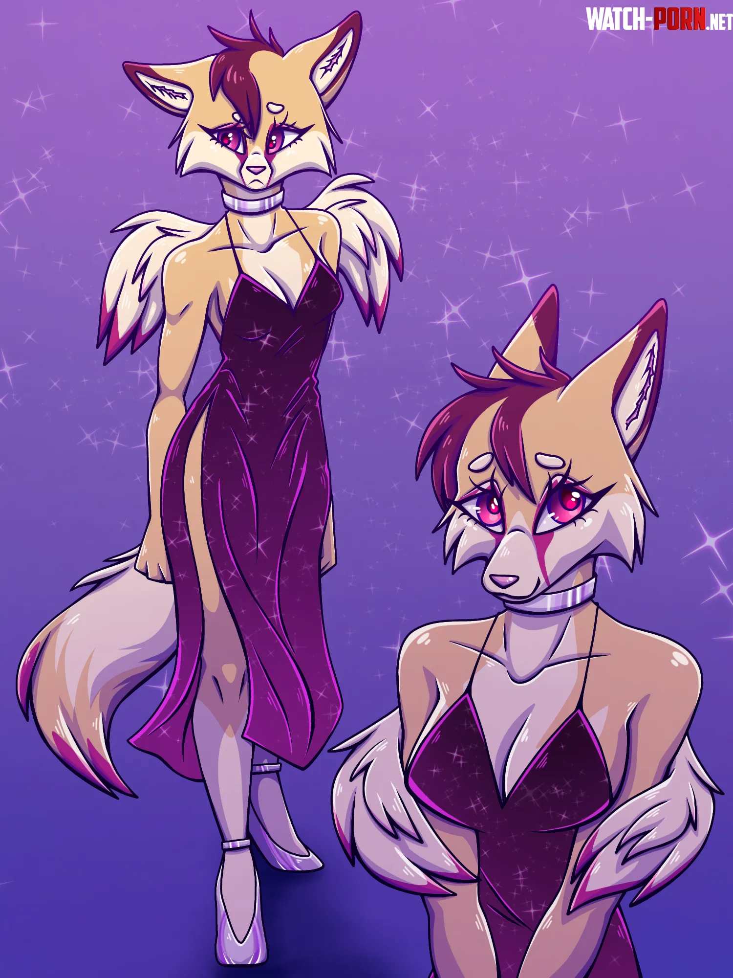 Winged Fennec Fox art by me by FluffyRUwUster