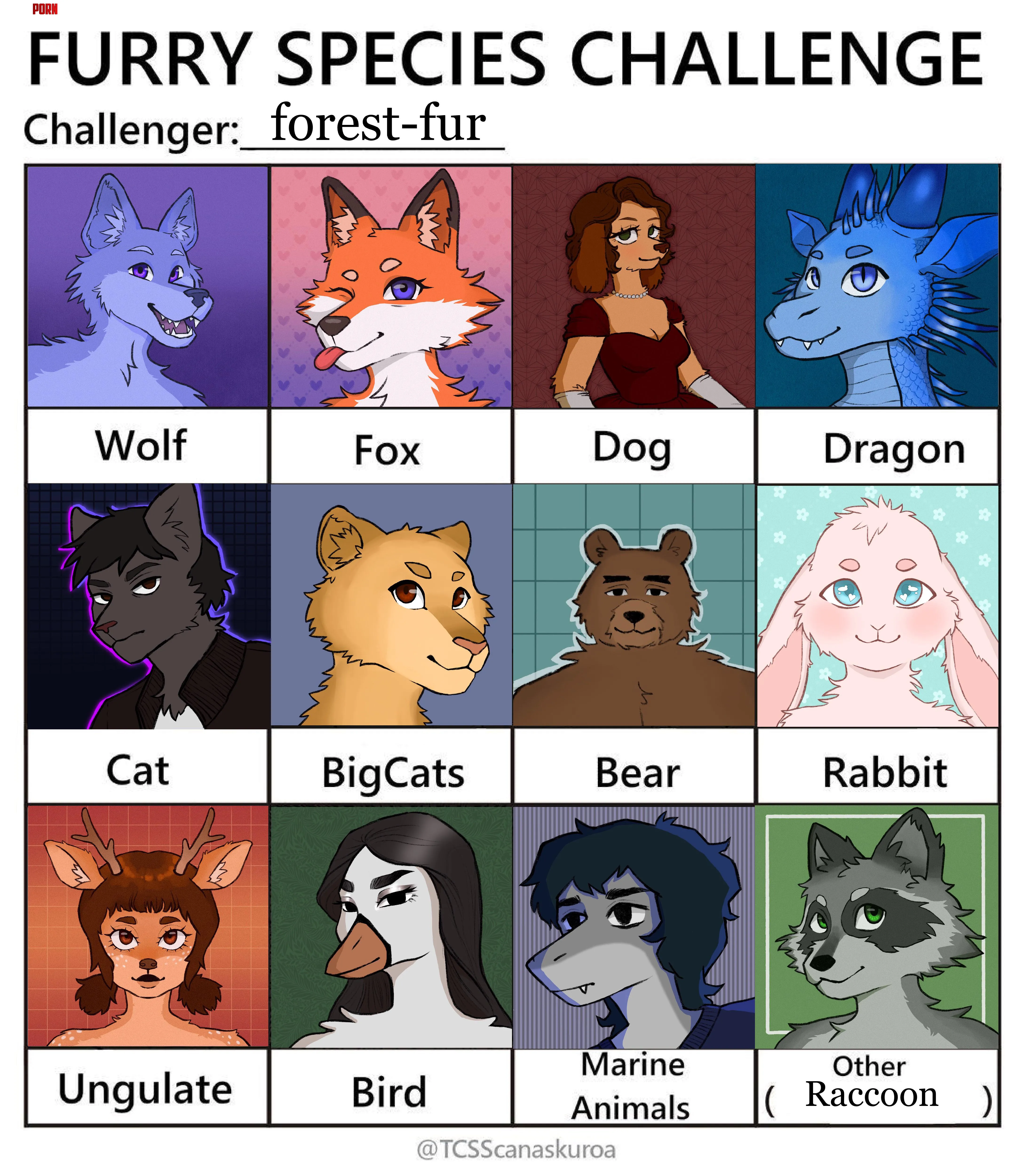 Furry species challenge by forest-fur