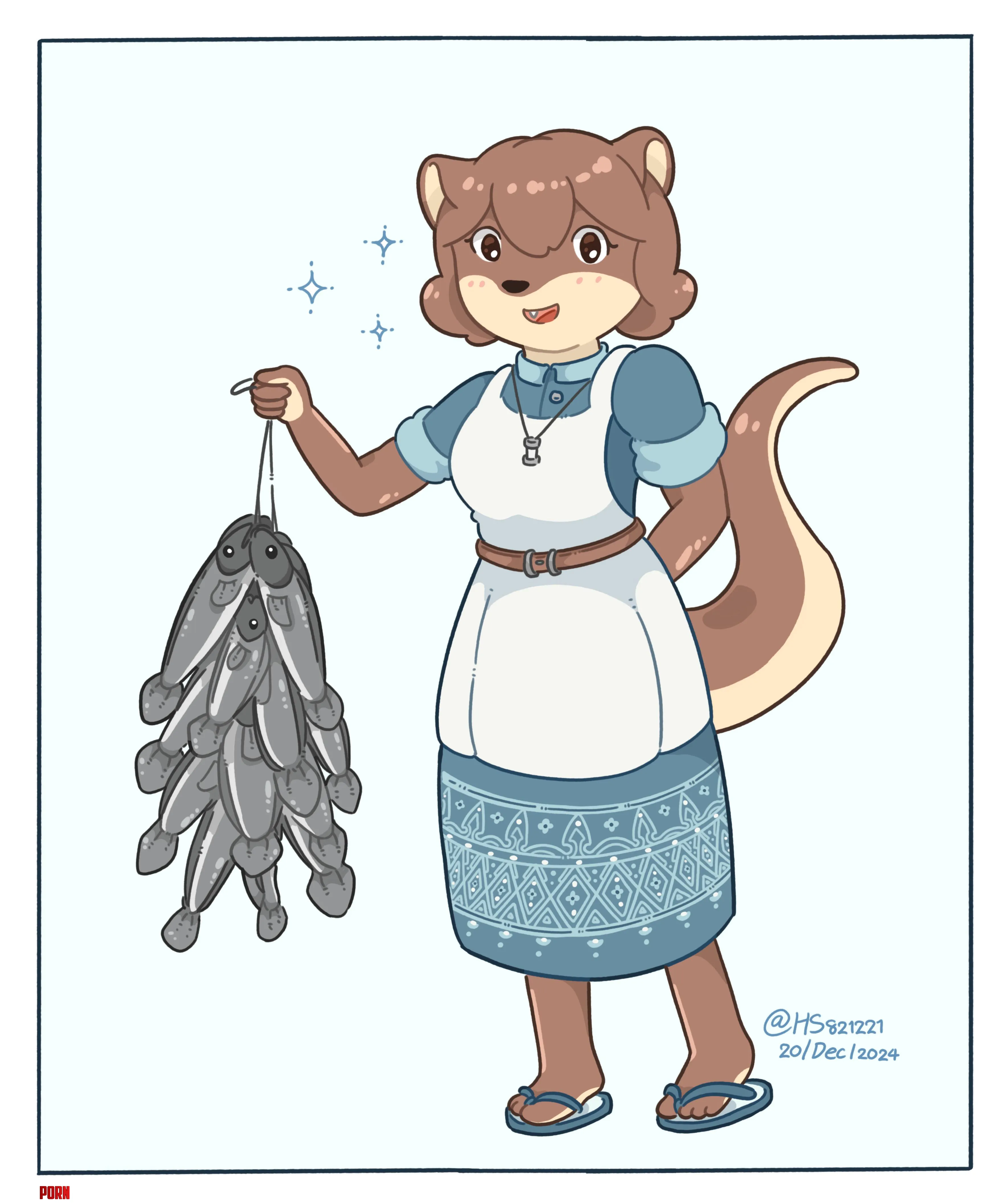 Otter girl with her proud  HS821221 by Angpao_HS821221