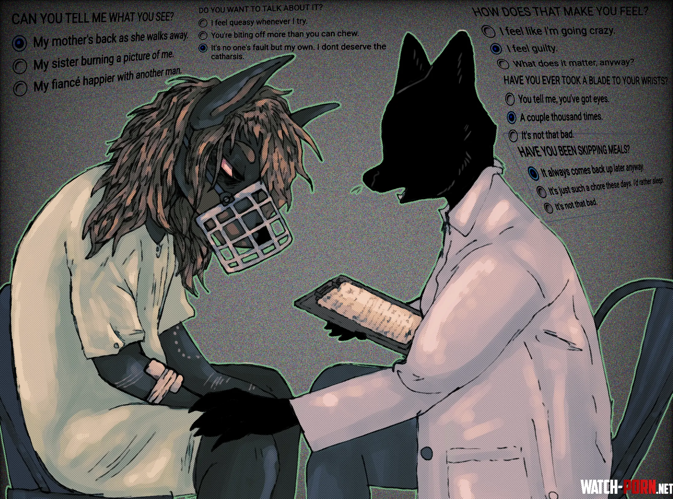 X Sensitive content implied F603 OC by womensflesh