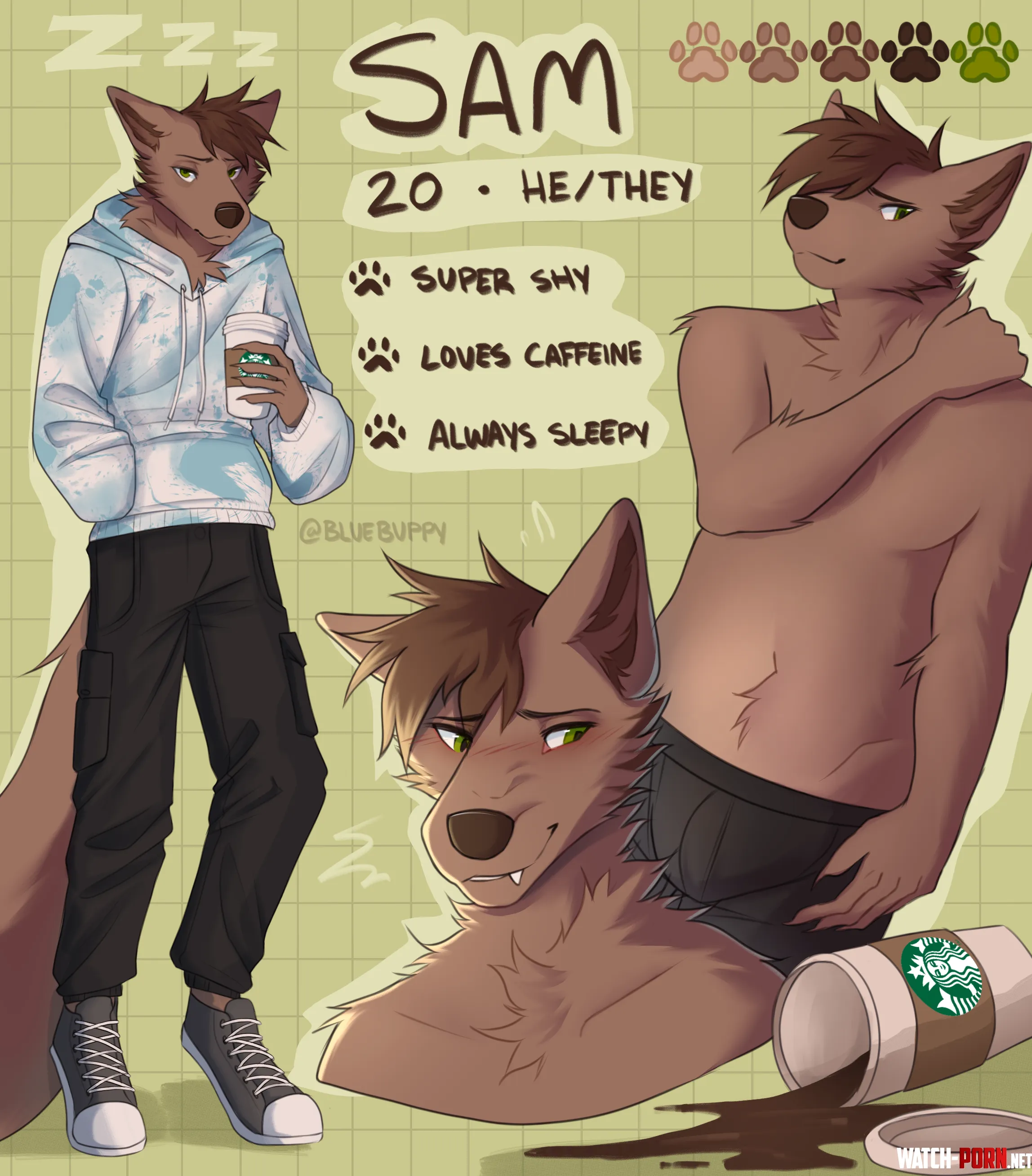 Finally got a ref of my sona done BluePuppy by AelisWhite