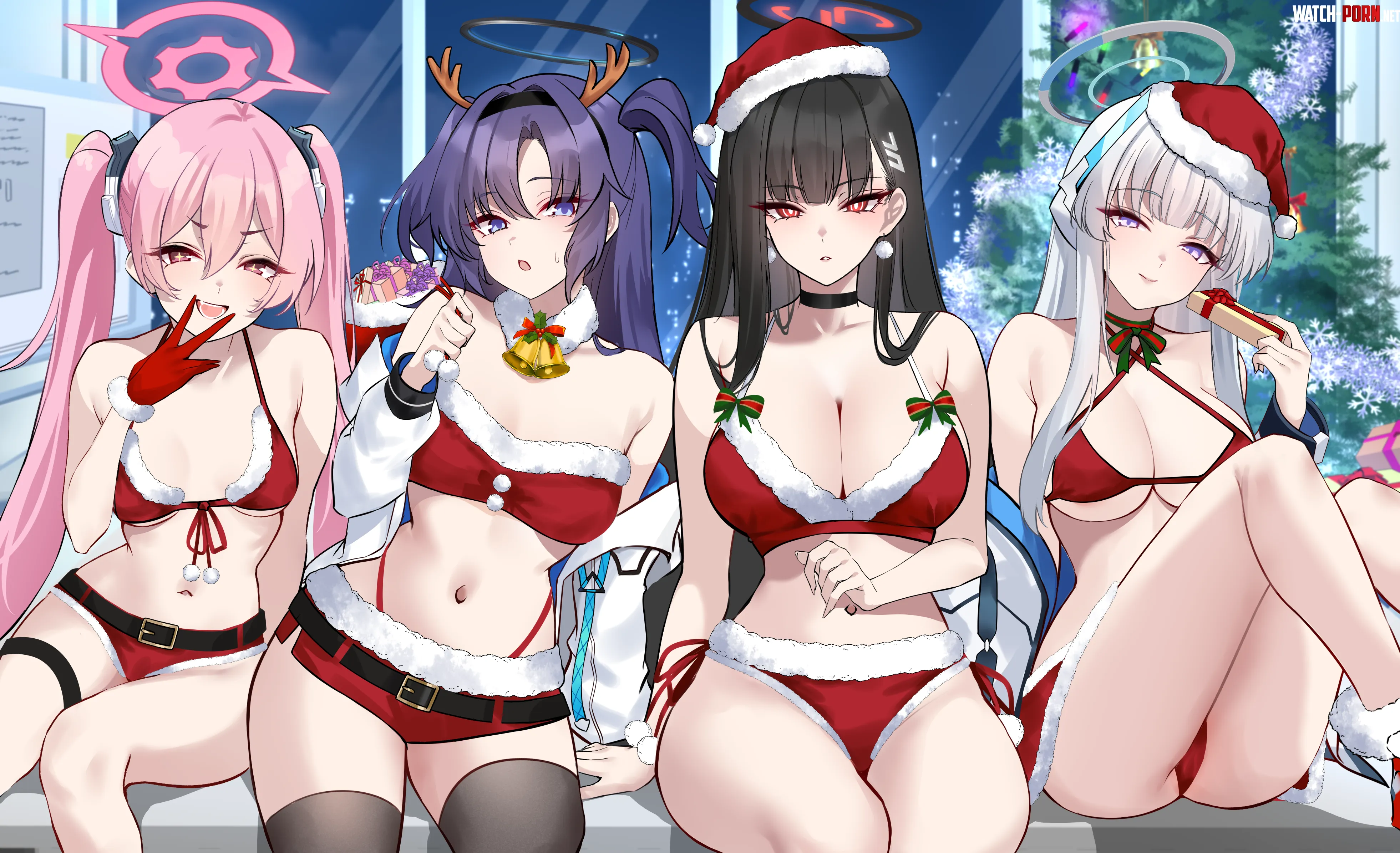 Blue Archive Christmas Girls by A_MASSIVE_PERVERT