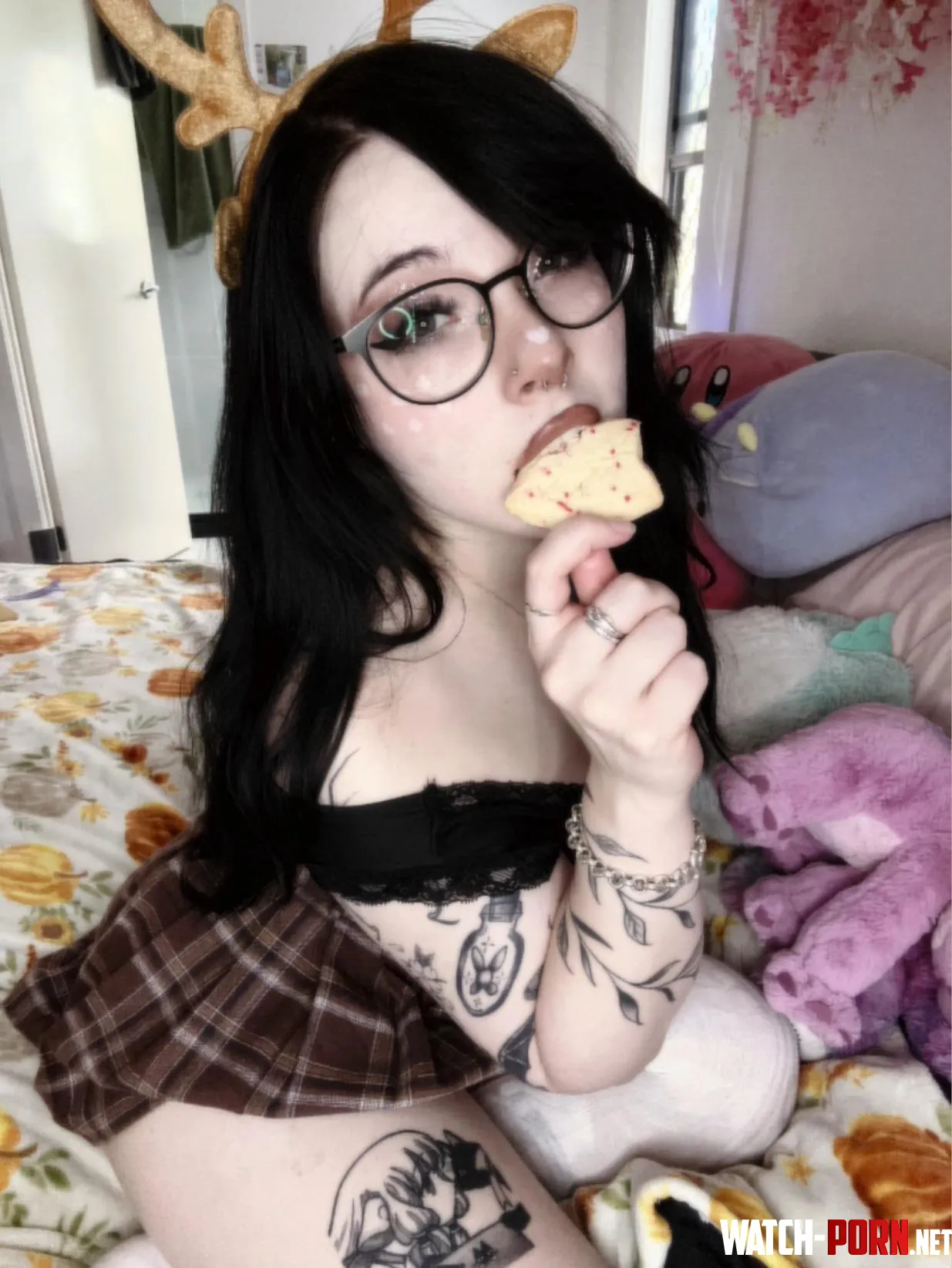 This pale reindeer stole Santas cookies by xvampgutz