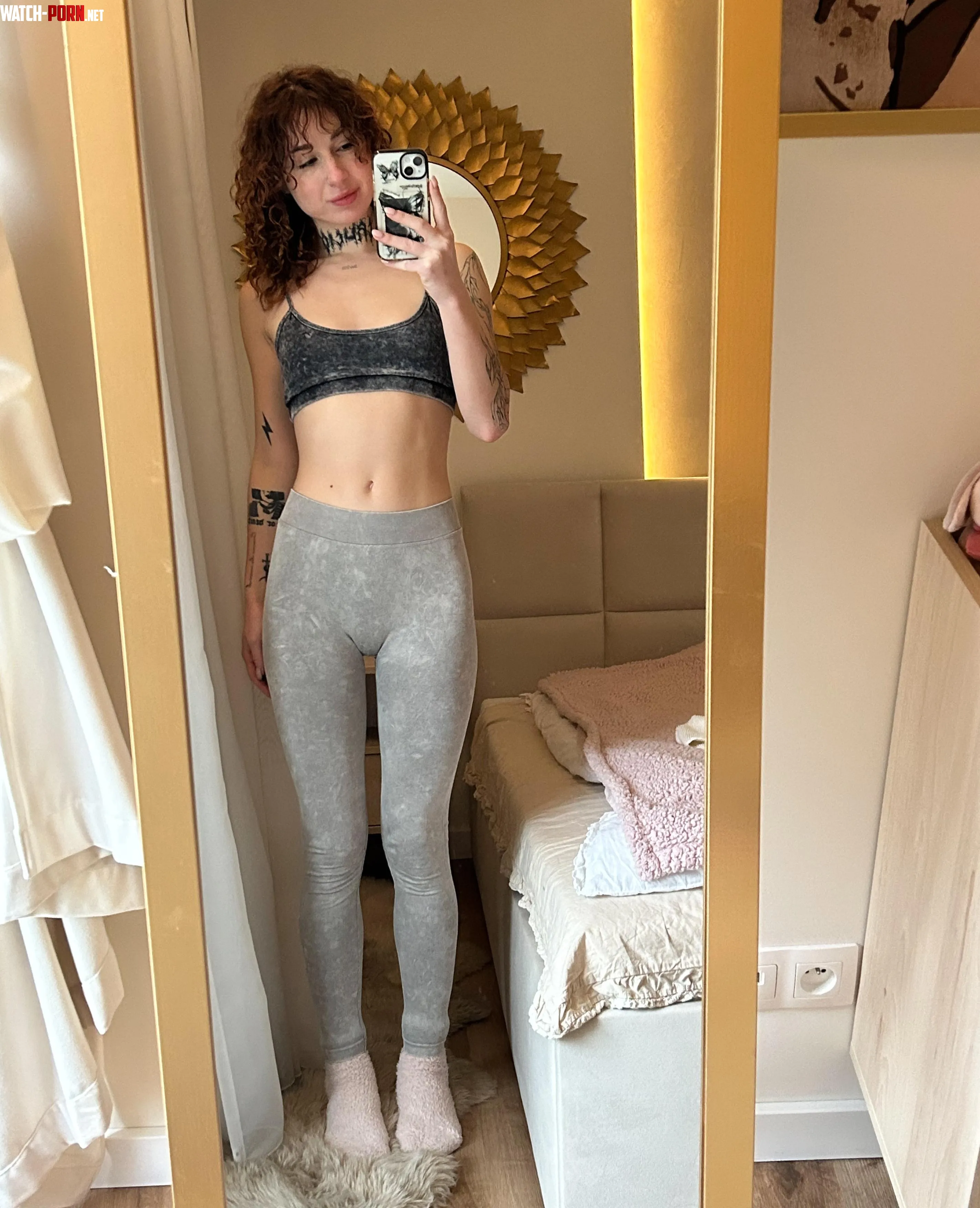selfies in the mirror from a sporty girl by SweetHearrtBaby
