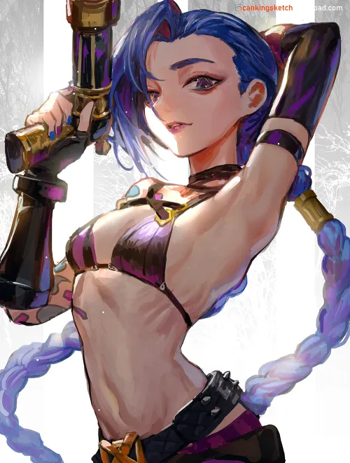 Thumbnail Arcane Jinx Showing Off by addictedtoyo in animearmpits Category