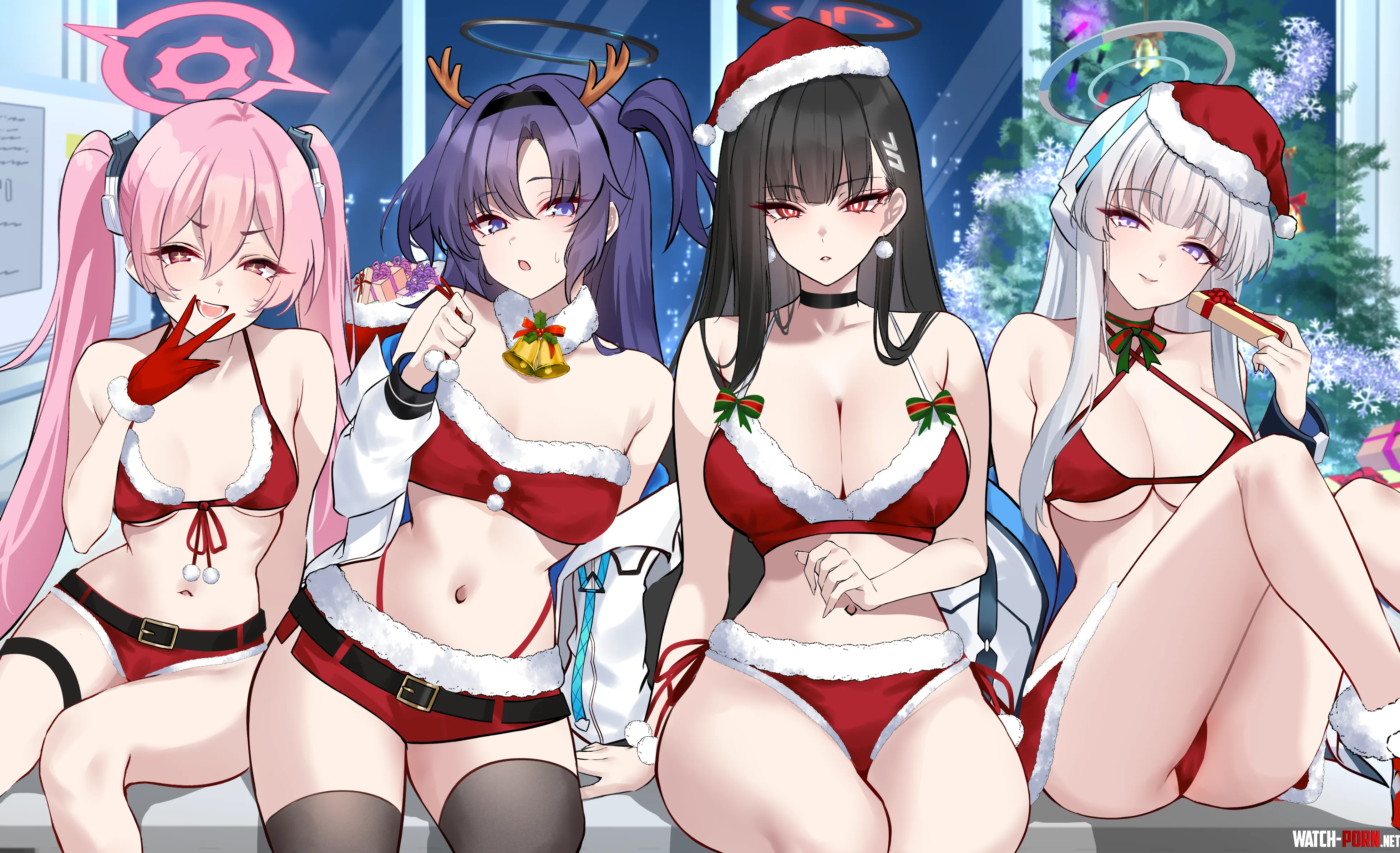 Blue Archive Christmas Girls by A_MASSIVE_PERVERT