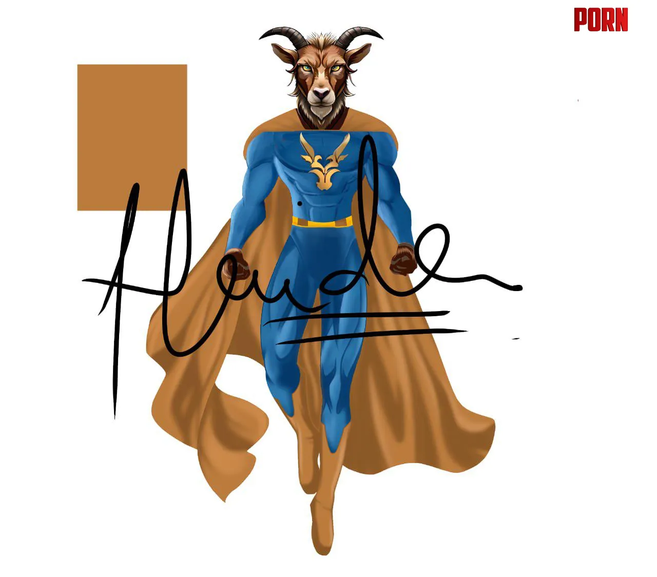 Not so super goat by Bronzehorn