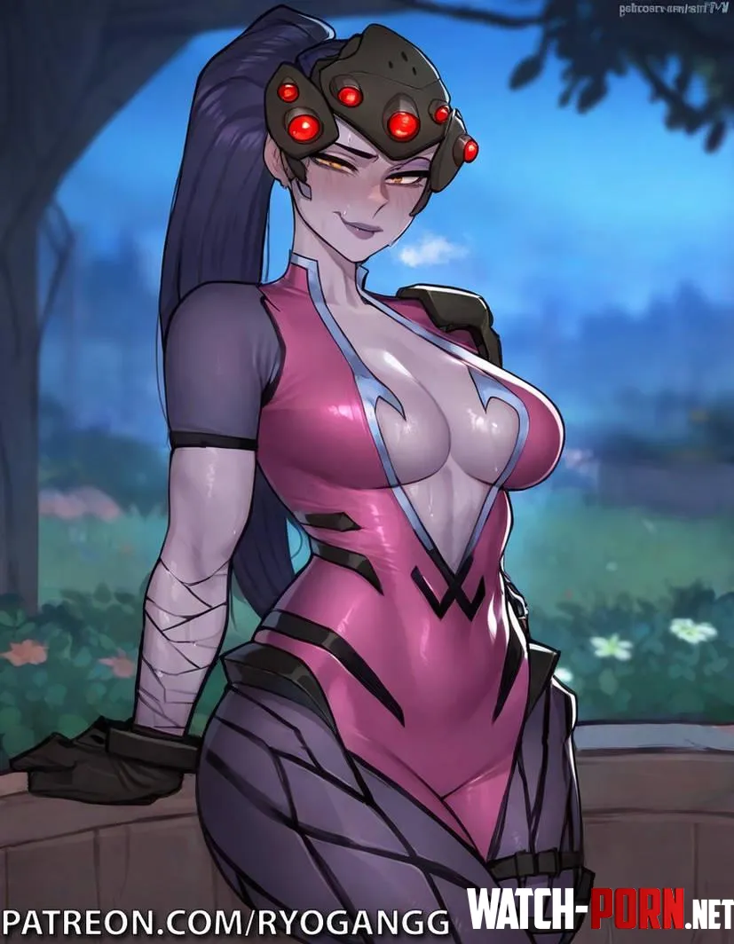 Widowmaker flexing her body Ryogangg Overwatch by Most-Bicycle-1376