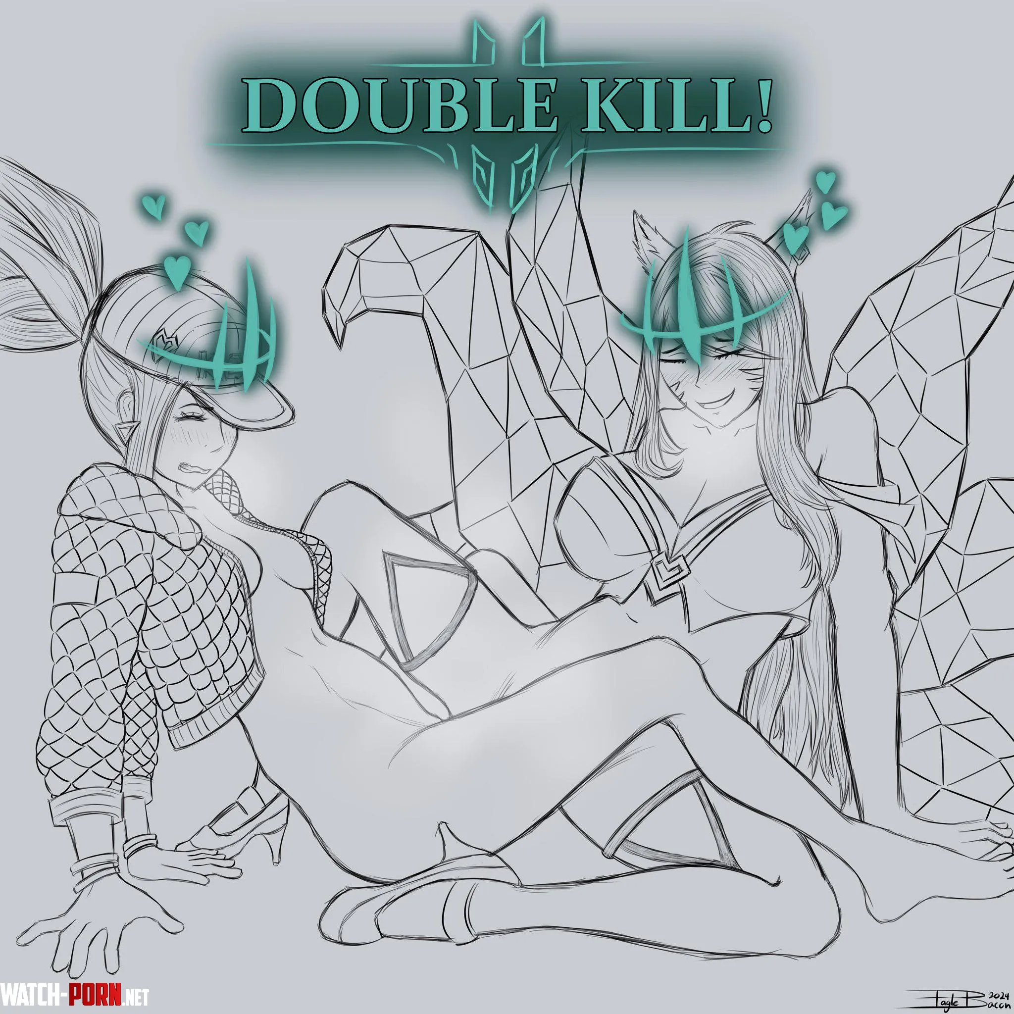 When Mid and Top feed the jungler EagleBaconArt by Konradleijon
