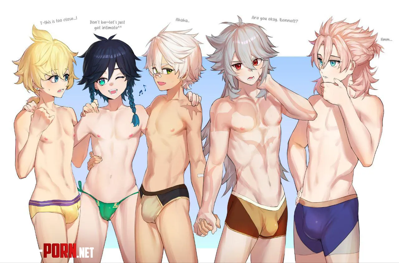 Genshin Bois Ready to Swim by lesbara1
