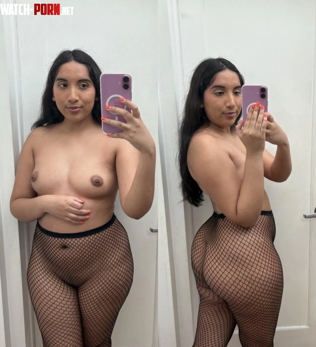 My brown booty in fishnets F by brownlatinaspice