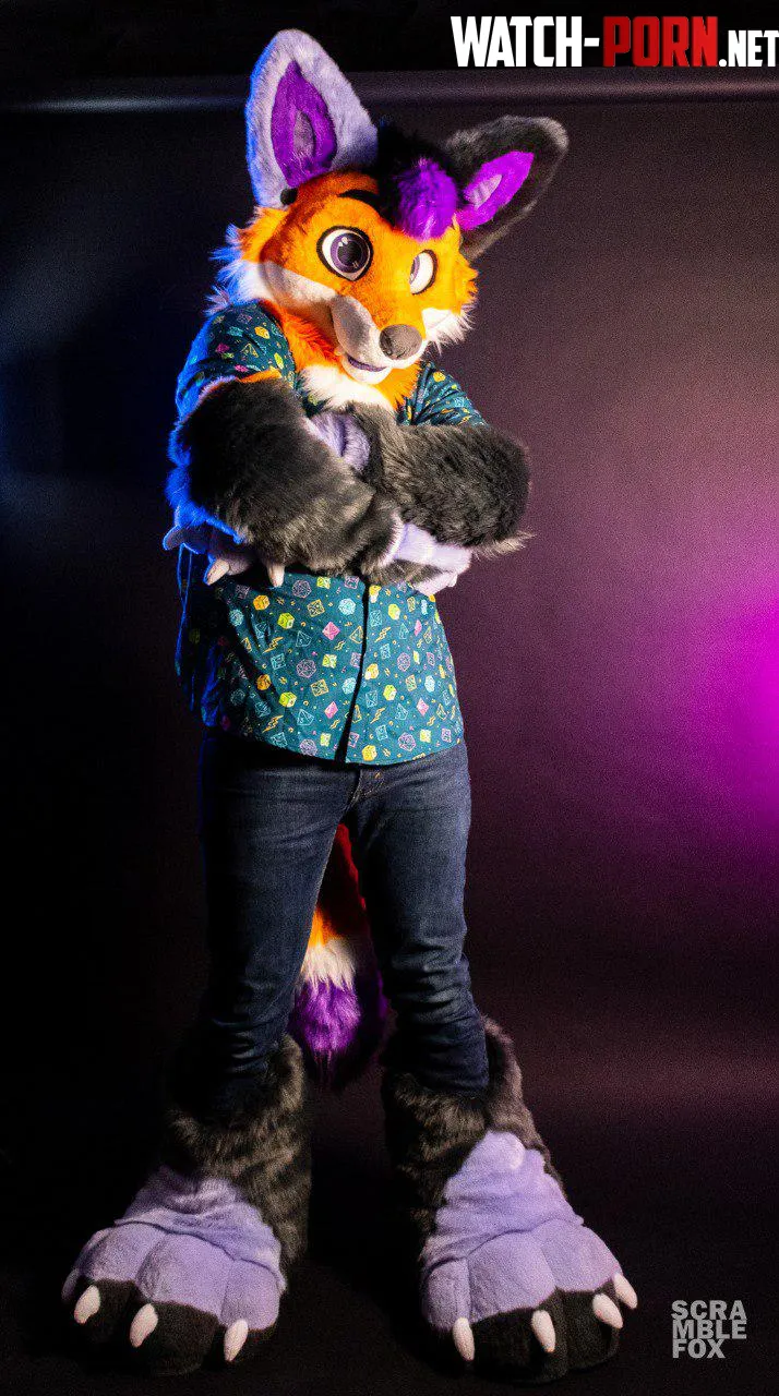 Have a selfportrait for my first ever Fursuit Friday by ScrambleFox