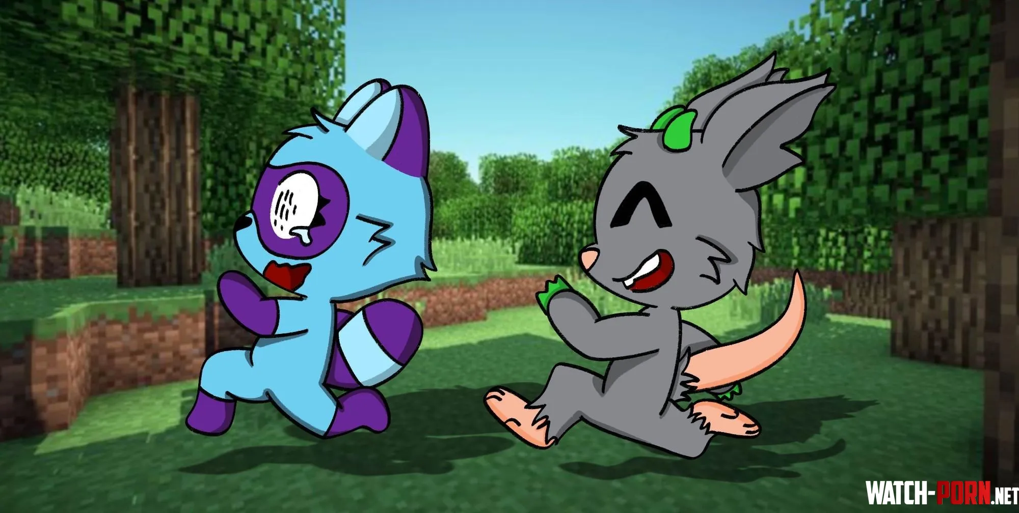 Me and my my fiancs gremlin forms of our fursonas oc by Louneon