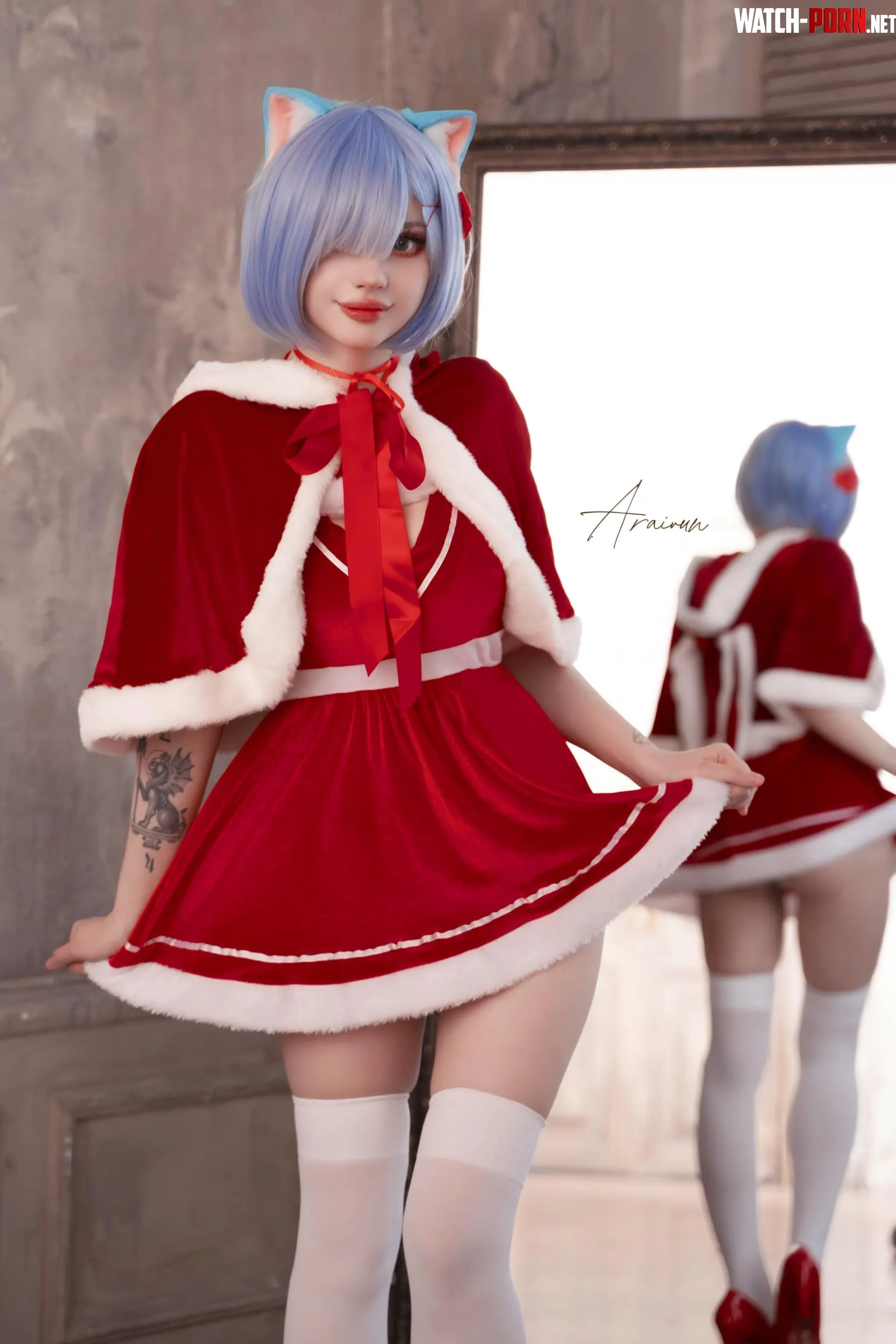Christmas Rem cosplay by Araivun by Araivun-