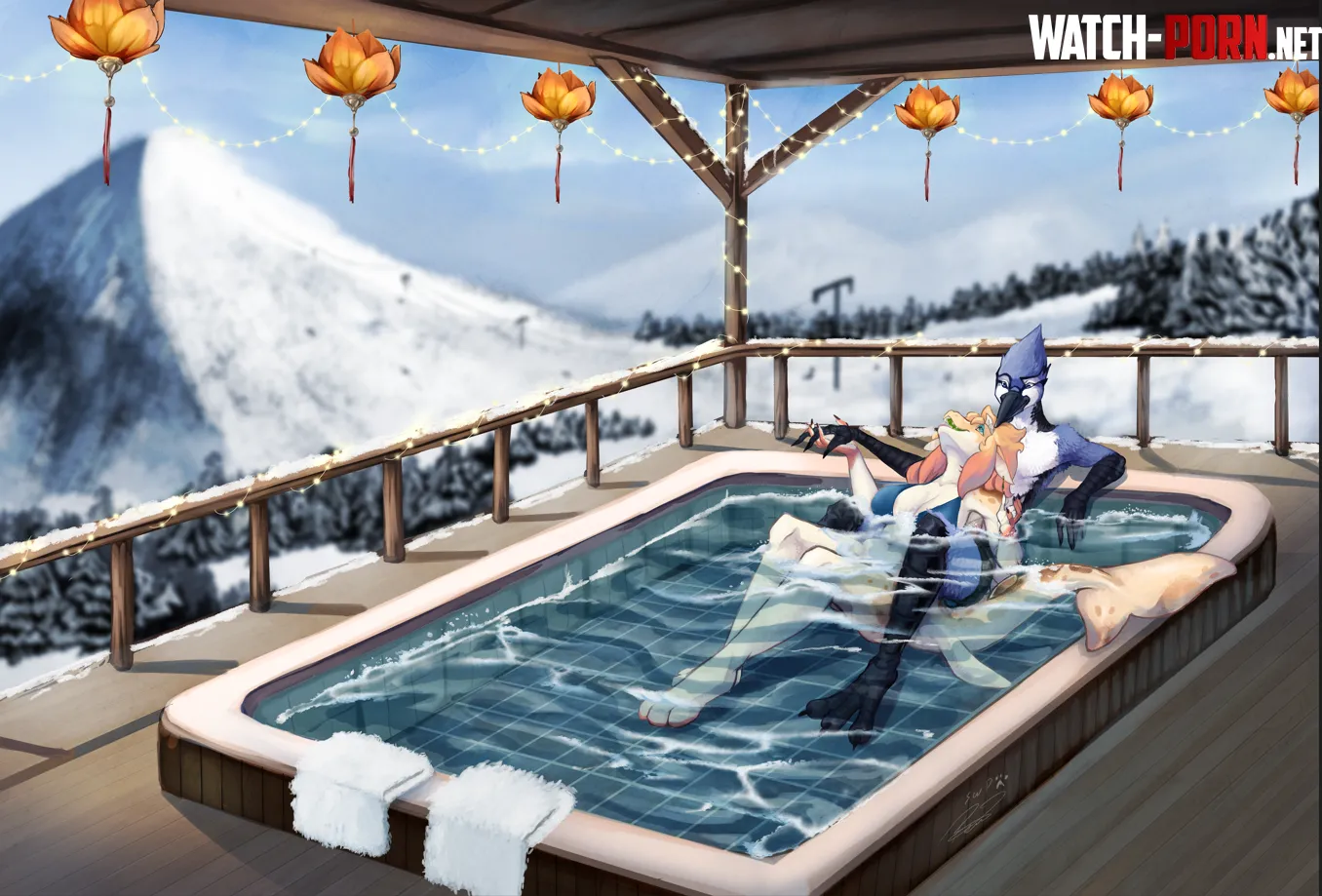 Winter Commission  Art by me  by Initial-Flamingo2451