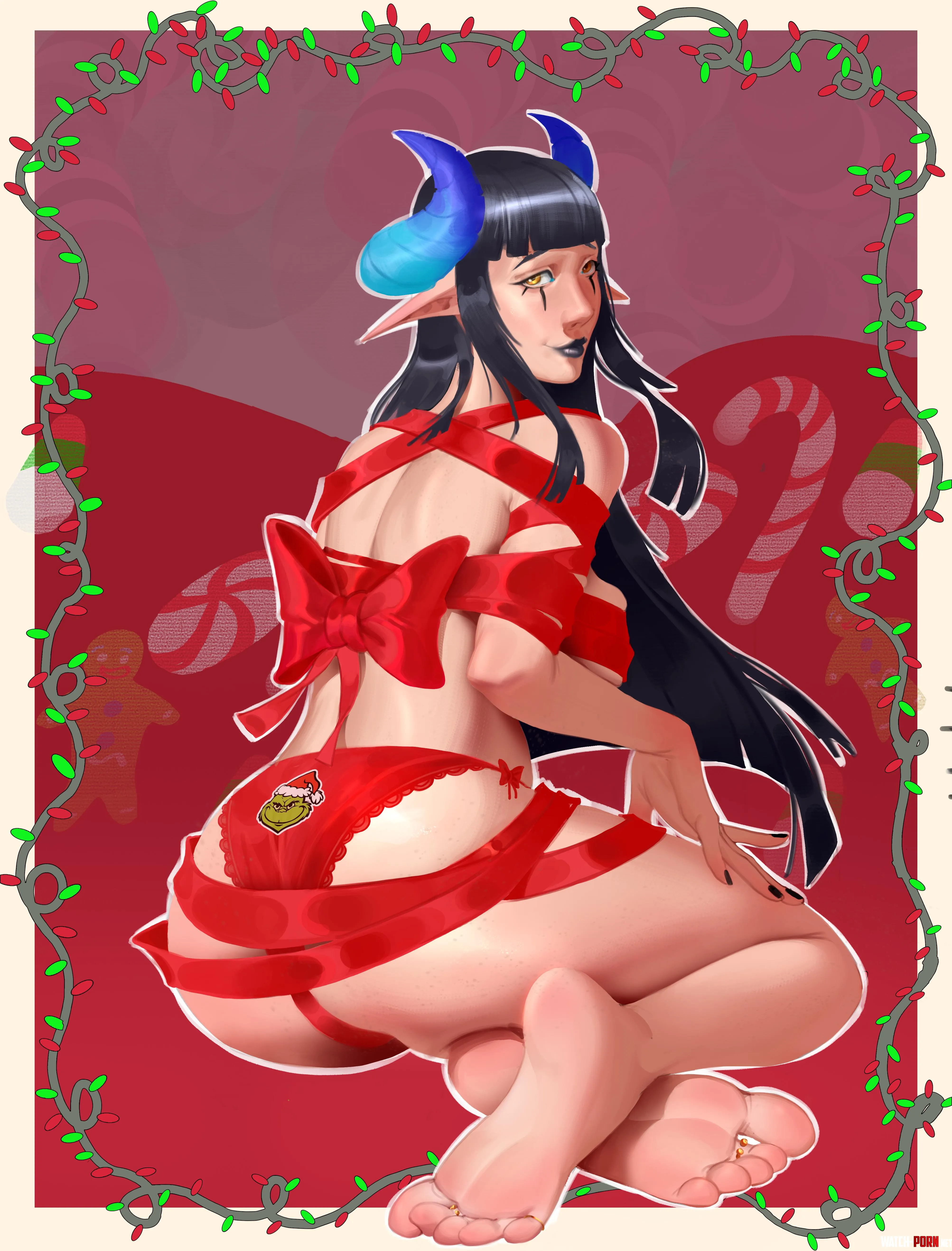 Amay wants to wish you a great Christmas art by me by Sabethai