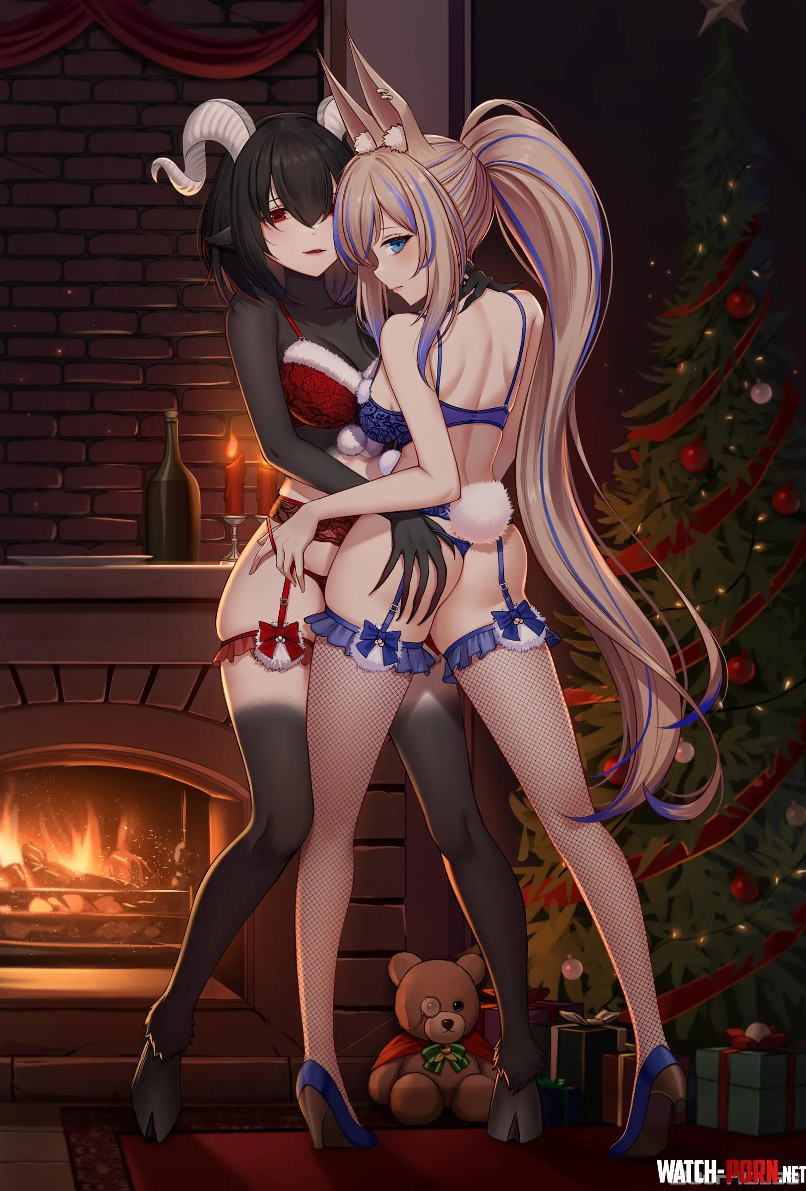 blumetalbunny and Virellis XMas Booty Indie Vtubers by fl4kk3r_
