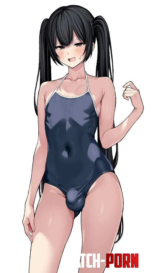 Twintails  swimsuit by Psuichopath