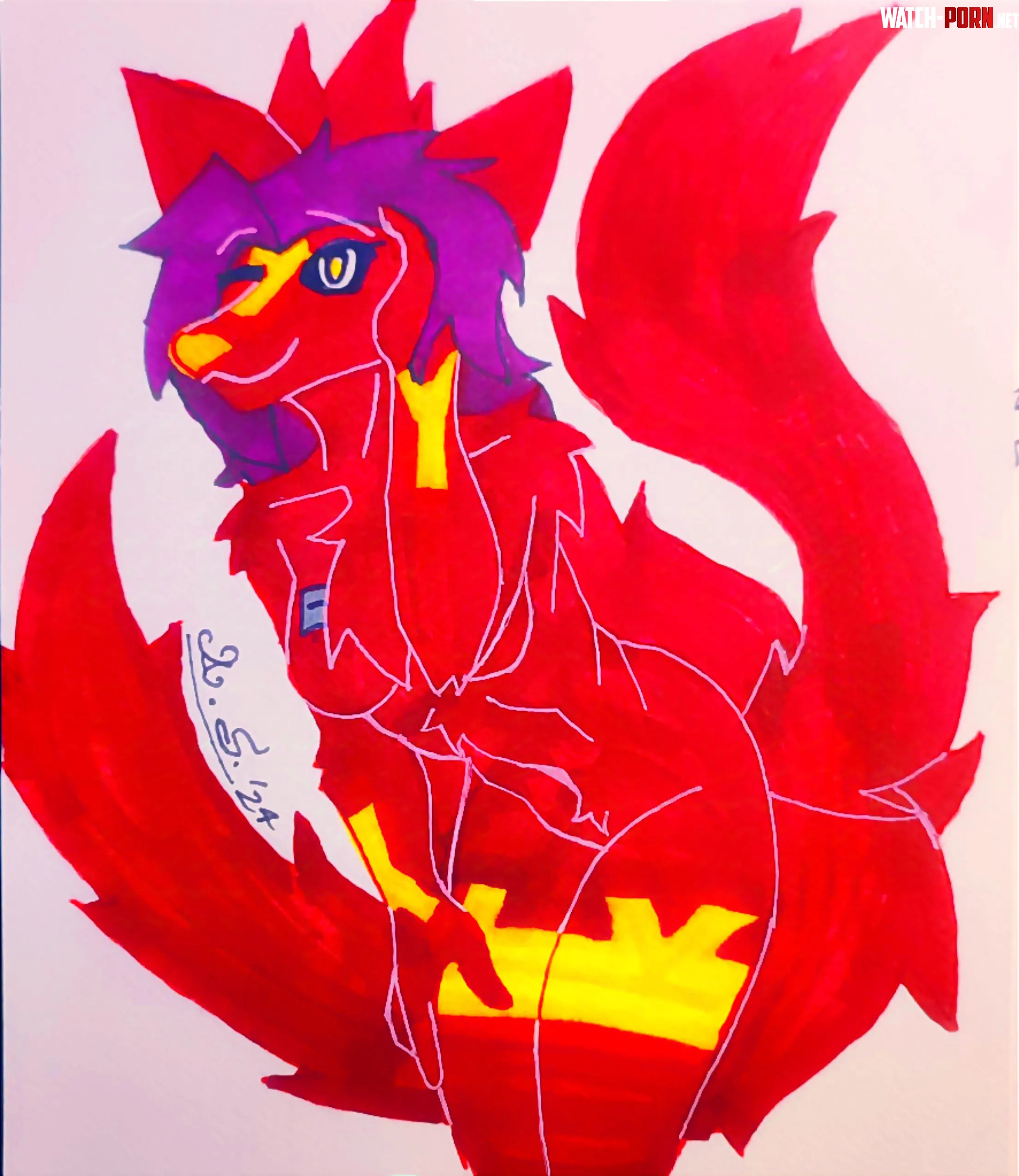 Meet Adriana the crimson Wolf  by Dalek_Sath