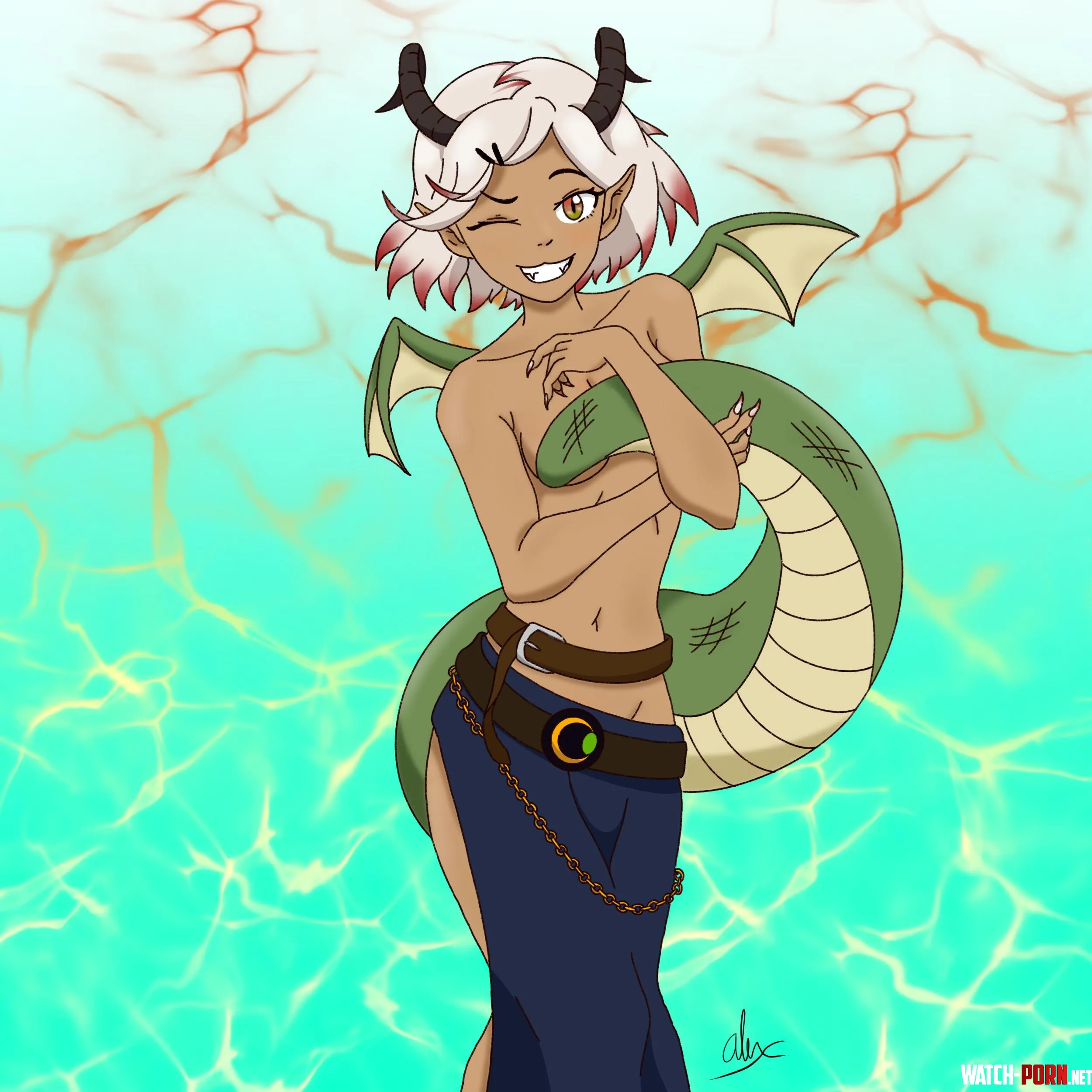 Dragon girl 3 trying to think of a name for her now by the_Al_pal