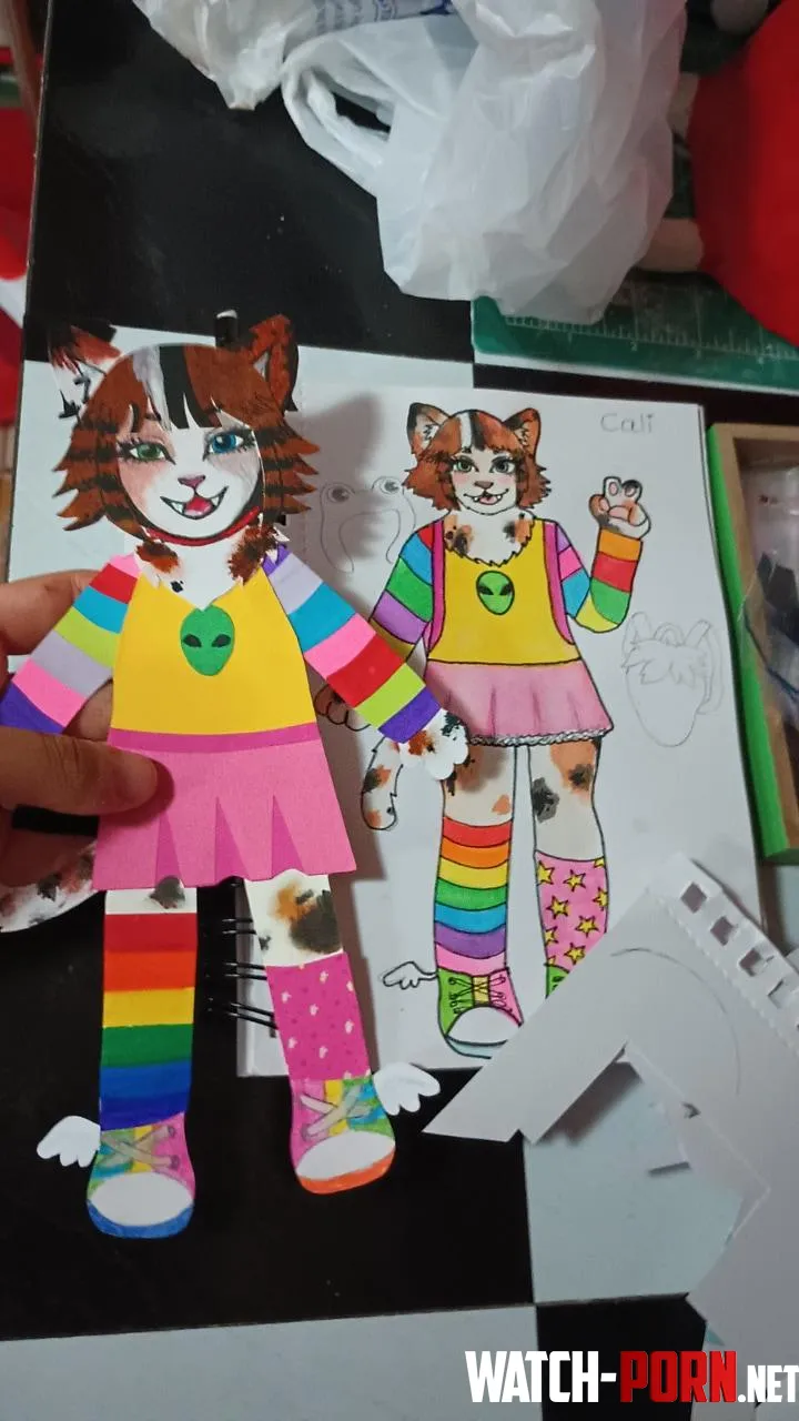 Paper doll of my fursona by Monster104458