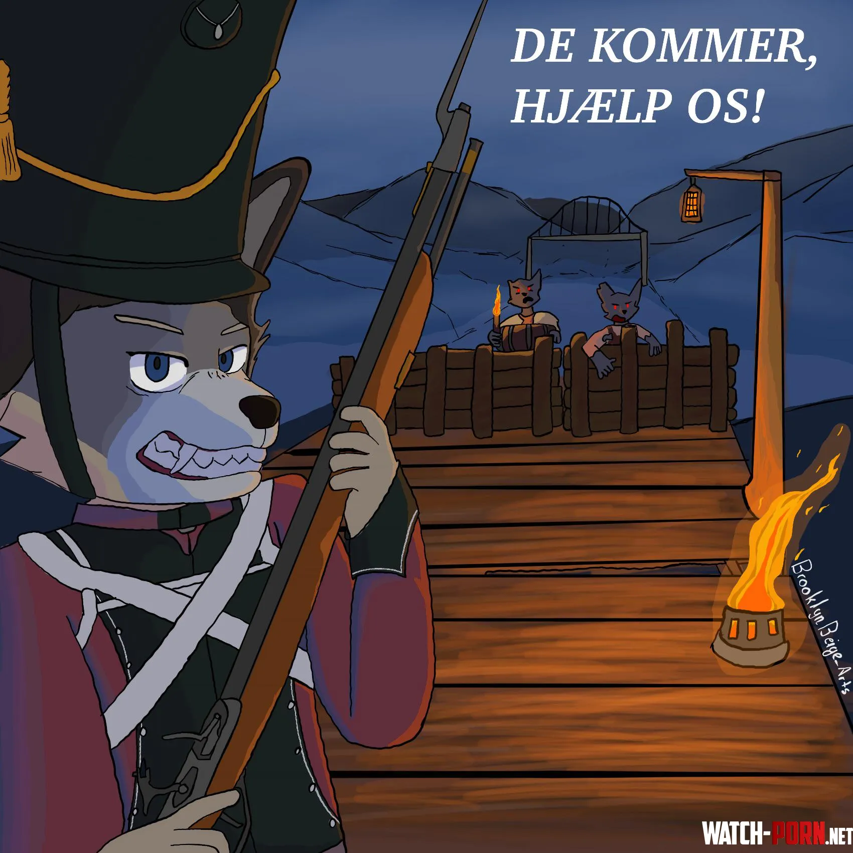 1800s danish infantryman defending against a horde of the undead by MobKaltaris118288