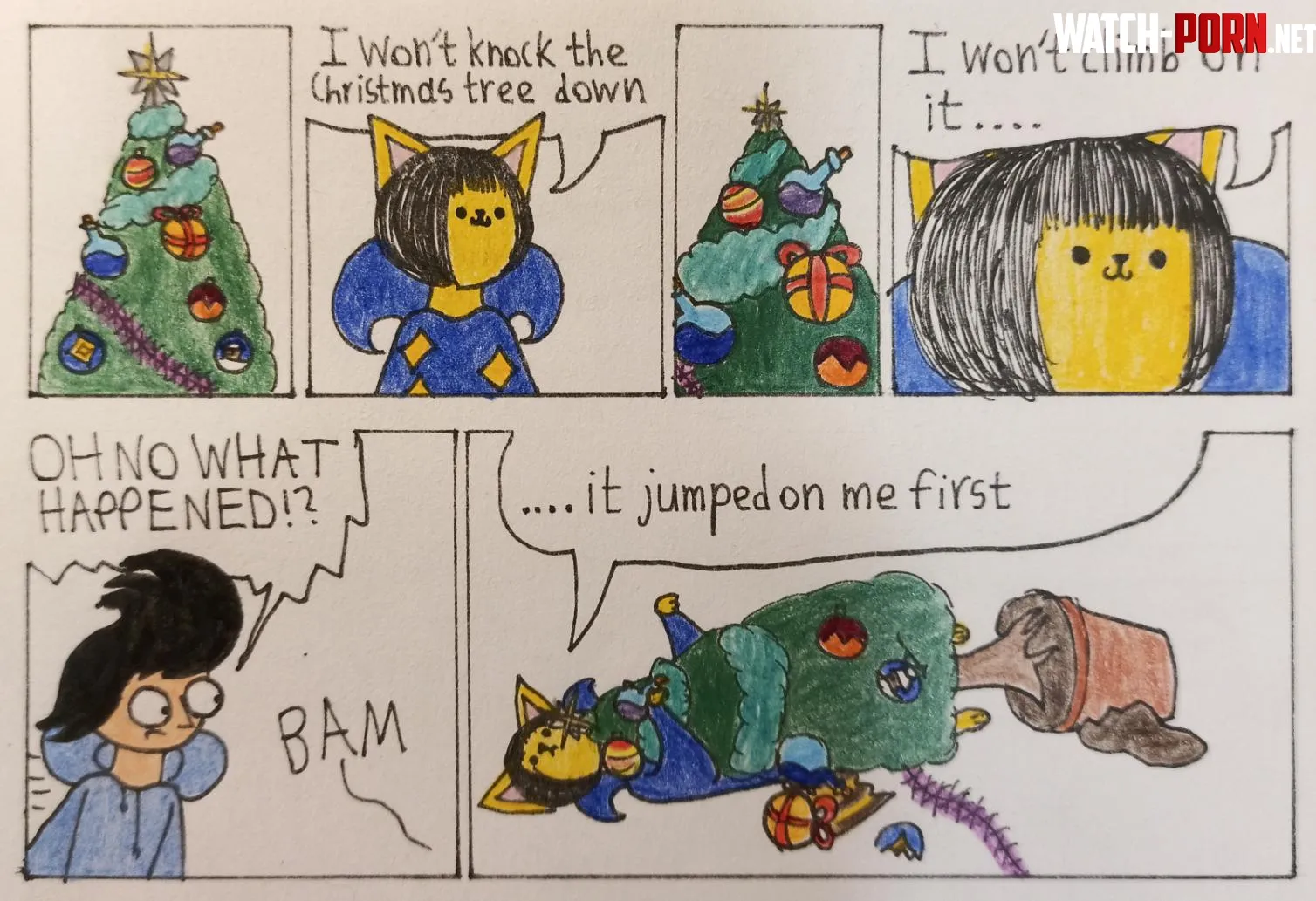 Christmas tree art by me  by MrMoor2007