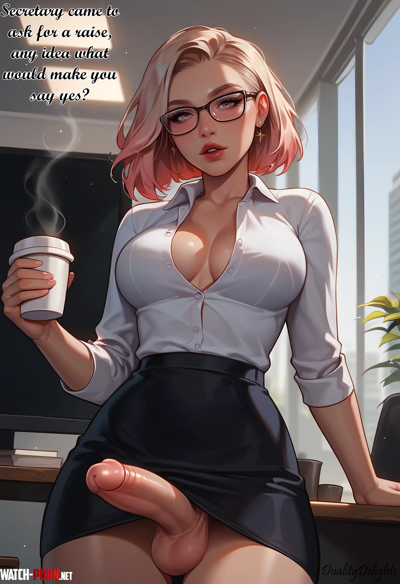 Submissive Secretary  by DualityDelights