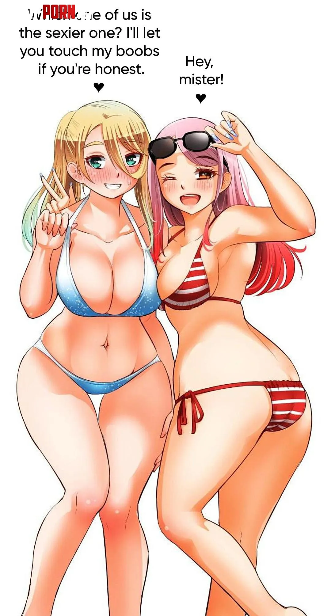 The thick and big breasted girls Hanako and Kujaku in their swimsuits by Intelligent_Let_3523