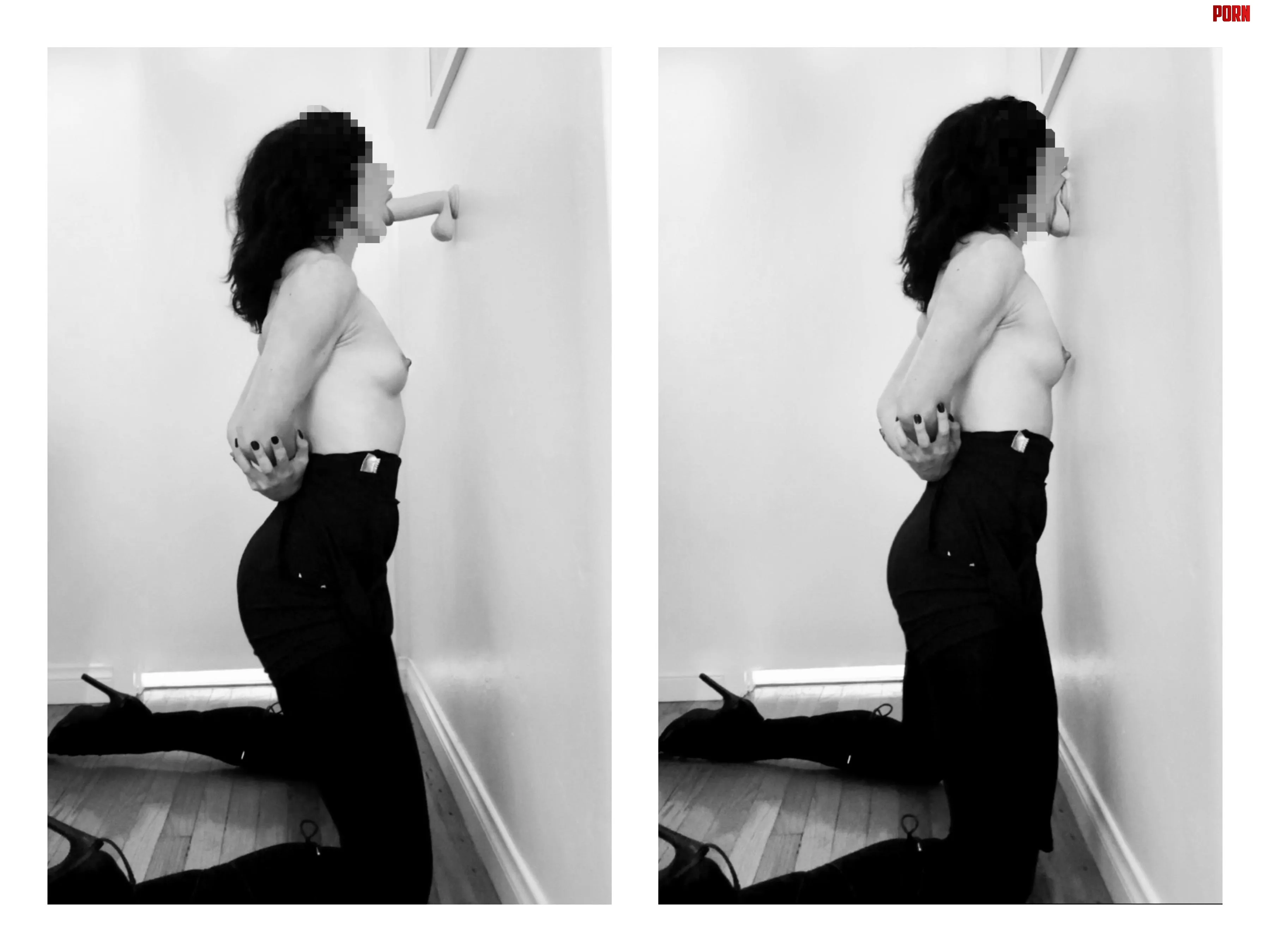 F Training Session IV Nose to wall  full tongue extension  by nocturnal_butterfly