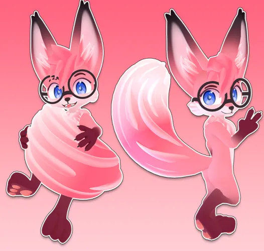 Thumbnail Meet the Pink Fennec Model - Unique Creation | by Nite_Bat