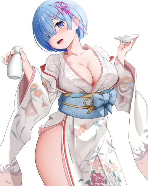 Thumbnail Rem Wants to Drink Sake by marxsander2016 in the Ecchi Category