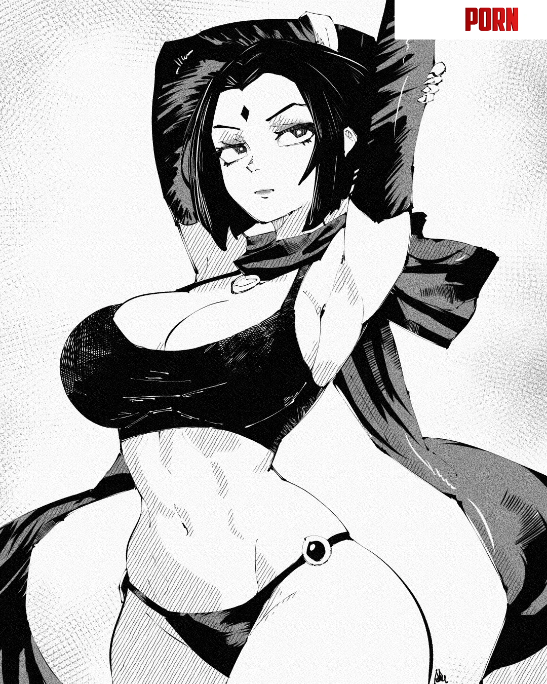 Raven in manga style artwork by Miregeist by DOA-FAN