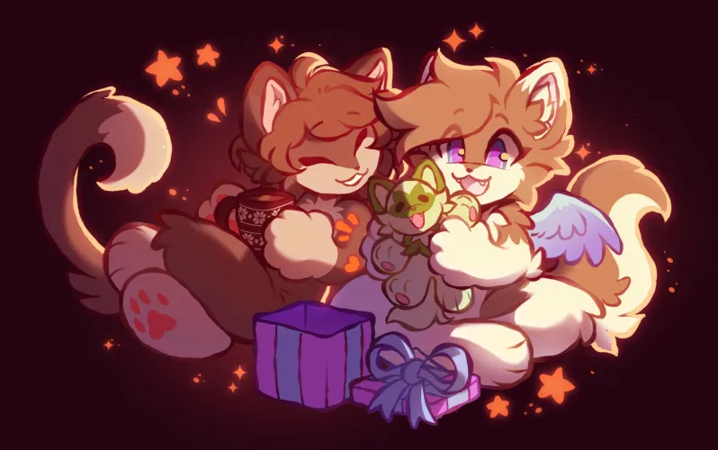 Thumbnail Late Christmas Present - Art Collaboration | by Snowwingedwolf