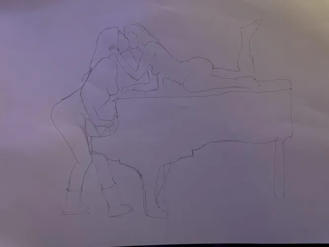 Thumbnail Tune into 'Piano Yuri Rough Sketch OC' by spicynigel