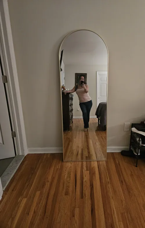 Thumbnail Velvetlatina69 Contemplates Top Choices in a Mirror Selfie