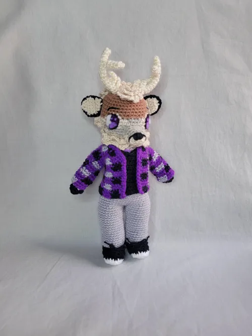 Thumbnail Crochet Deer Doll Commission: Handmade Furry Art by ghostmoths