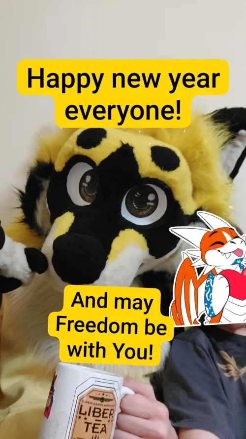 Thumbnail Furry Celebrations: 'Happy New Year Citizens' by Kajor3003