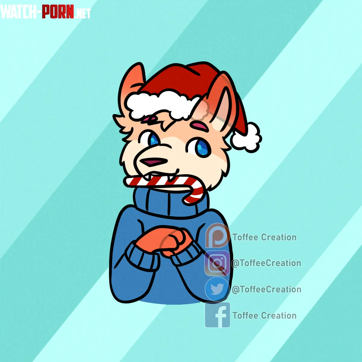 Candy cane YCH by ToffeeCreation