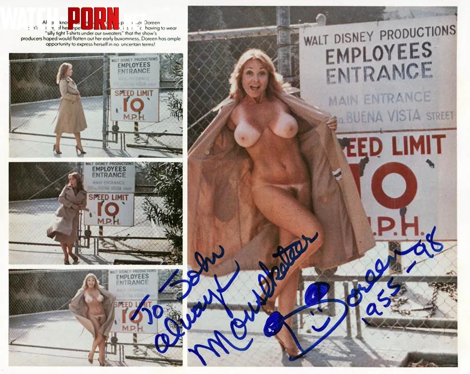 Doreen Tracey former Disney Mousketeer posing nude in 1976 just outside the studio  by Amaruq93